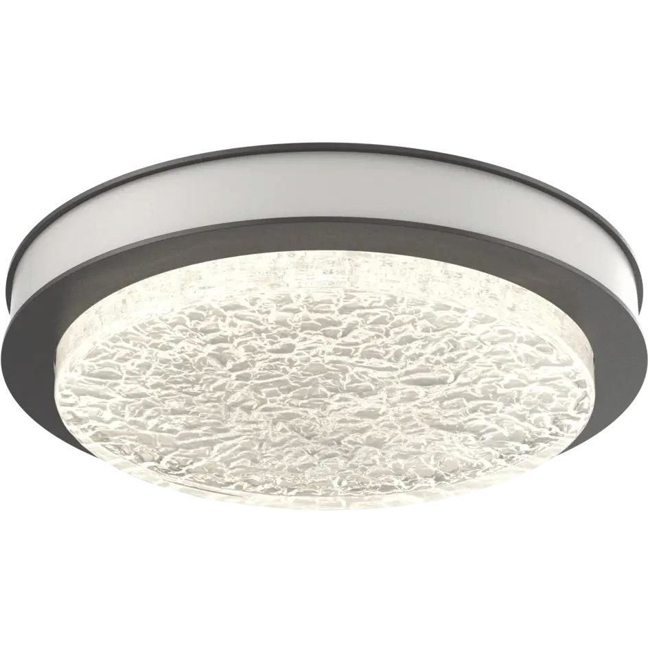 Iris LED 12 inch Graphite with Salt White Sconce & Flush Mount Wall Light