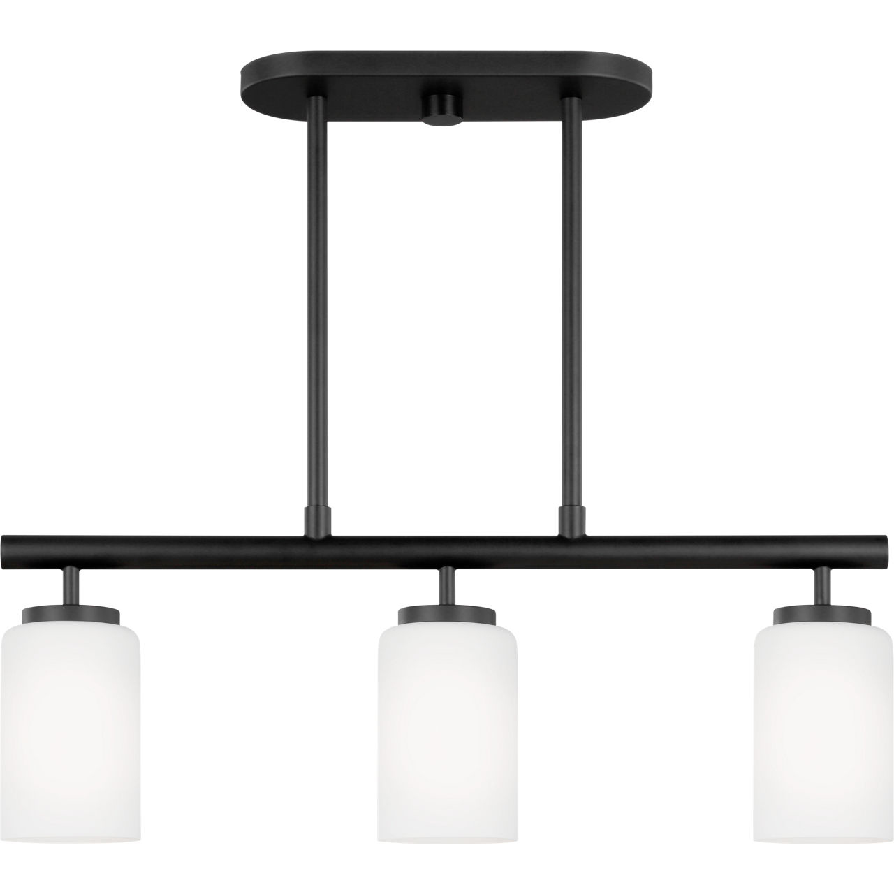 Oslo 3 Light 25.25 inch Midnight Black Island Pendant Ceiling Light