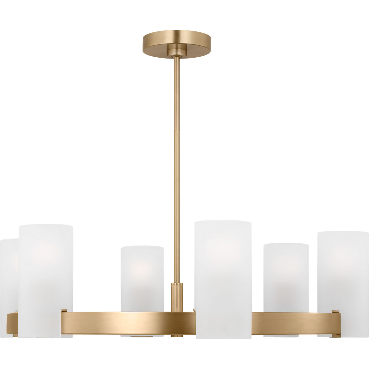 Drew & Jonathan Scott Rhode 6 Light 30 inch Satin Brass Chandelier Ceiling Light