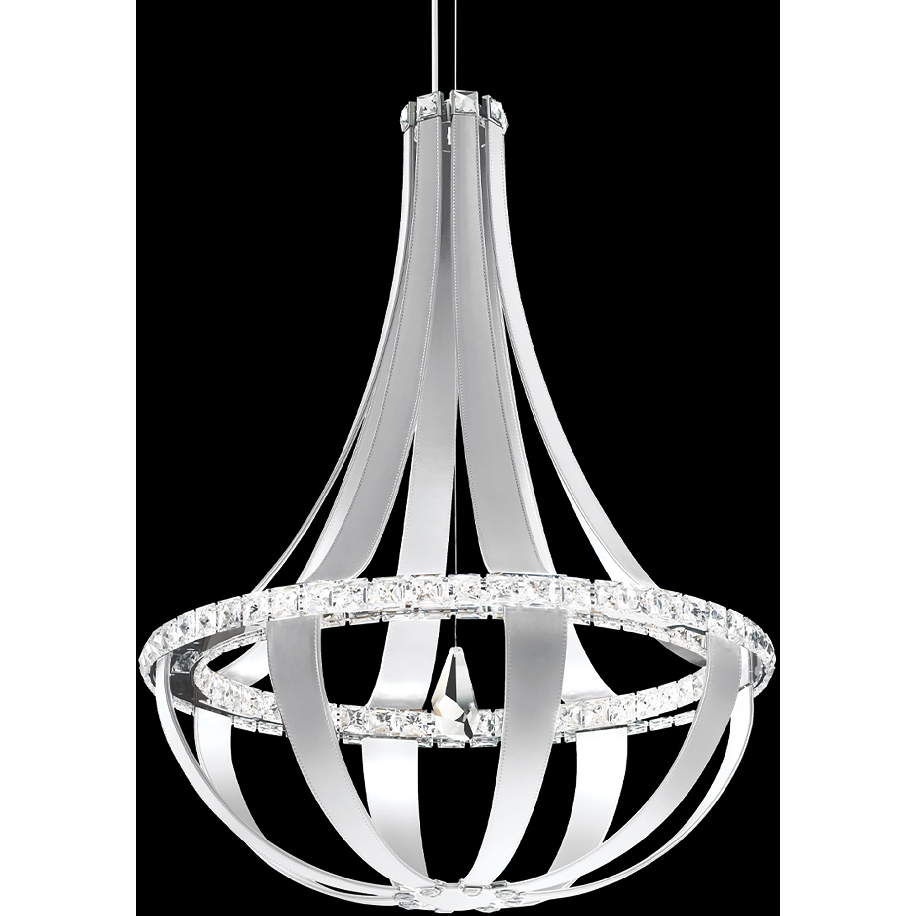 Crystal Empire LED LED White Pass Pendant Ceiling Light in Radiance