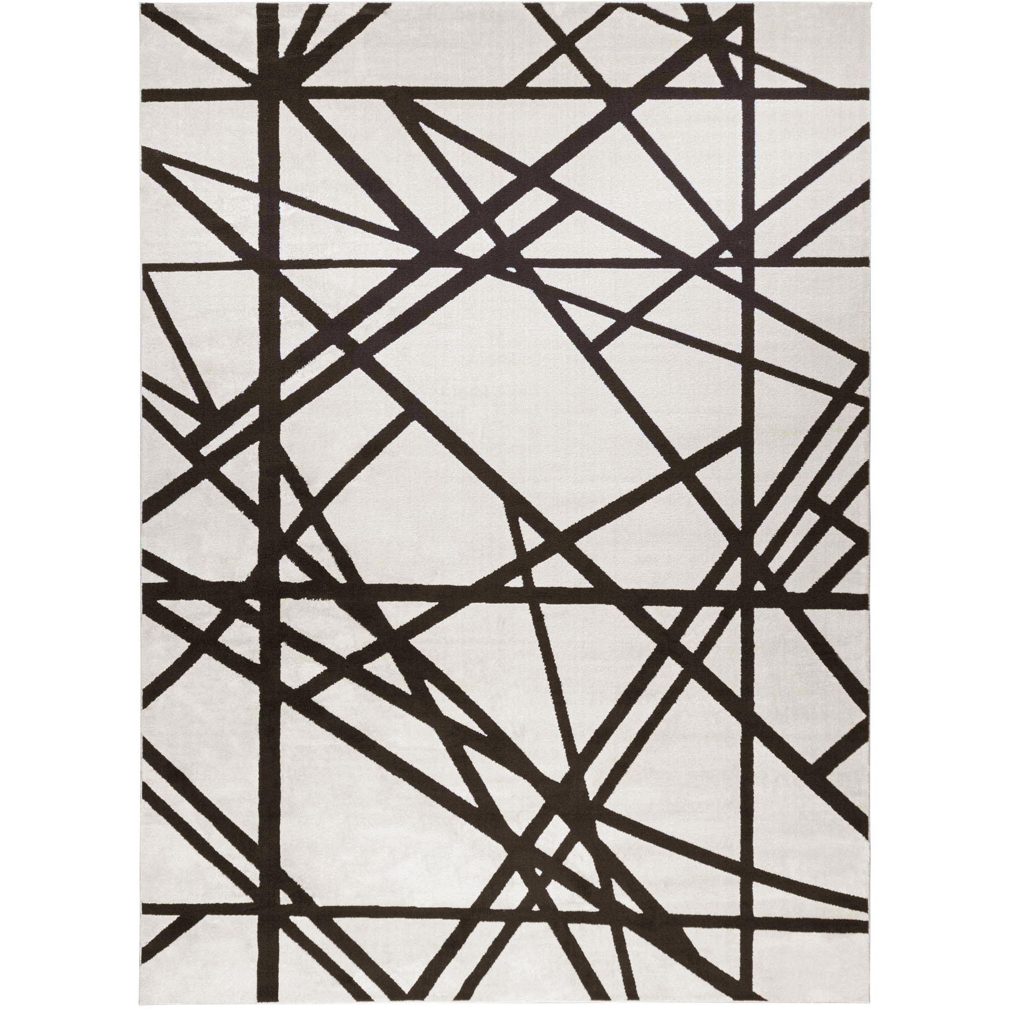 Optika 130 X 94 inch Black/White Rug in 8 x 11