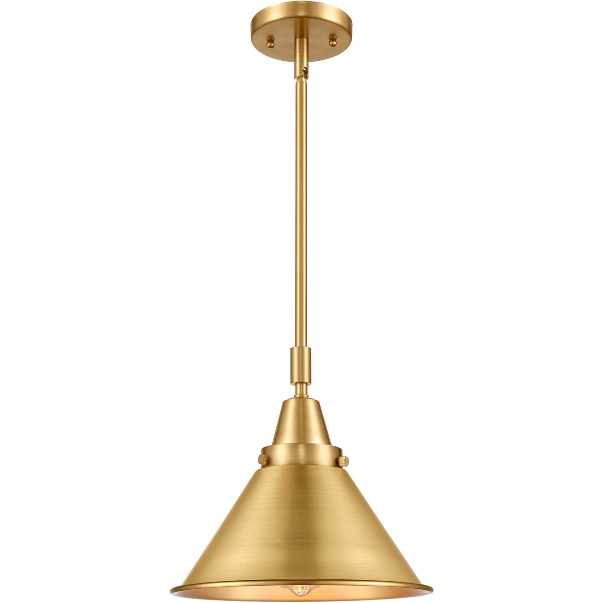 Franklin Restoration Briarcliff LED 10 inch Satin Gold Mini Pendant Ceiling Light