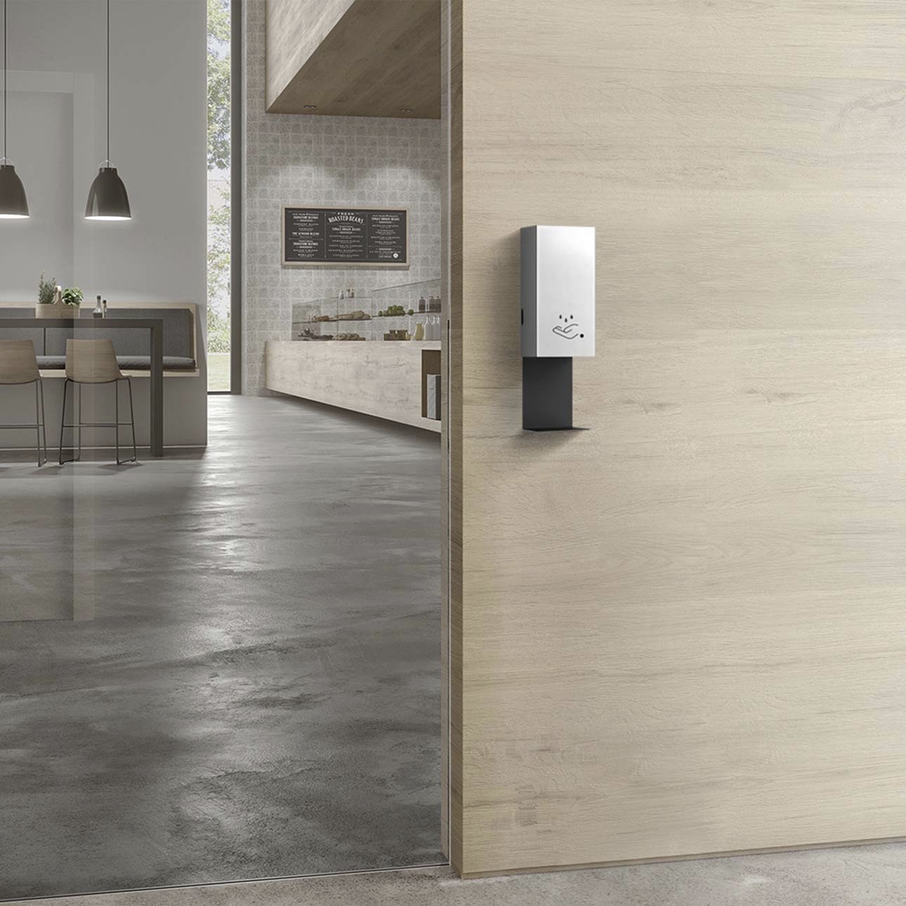 Luxe Satin Nickel Wall Mount Touchless Hand Sanitizer Dispenser