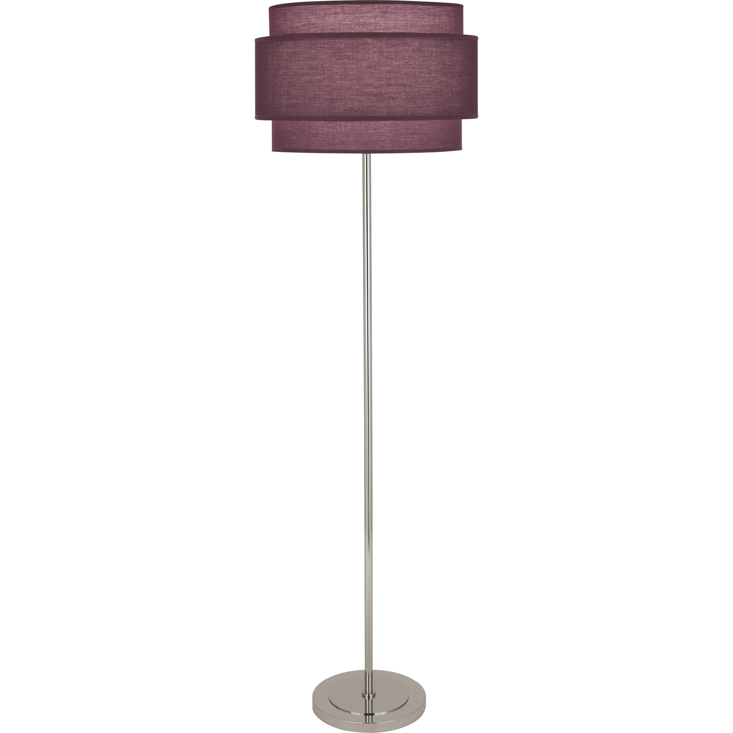 Decker 62.63 inch 150 watt Polished Nickel Floor Lamp Portable Light in Vintage Wine