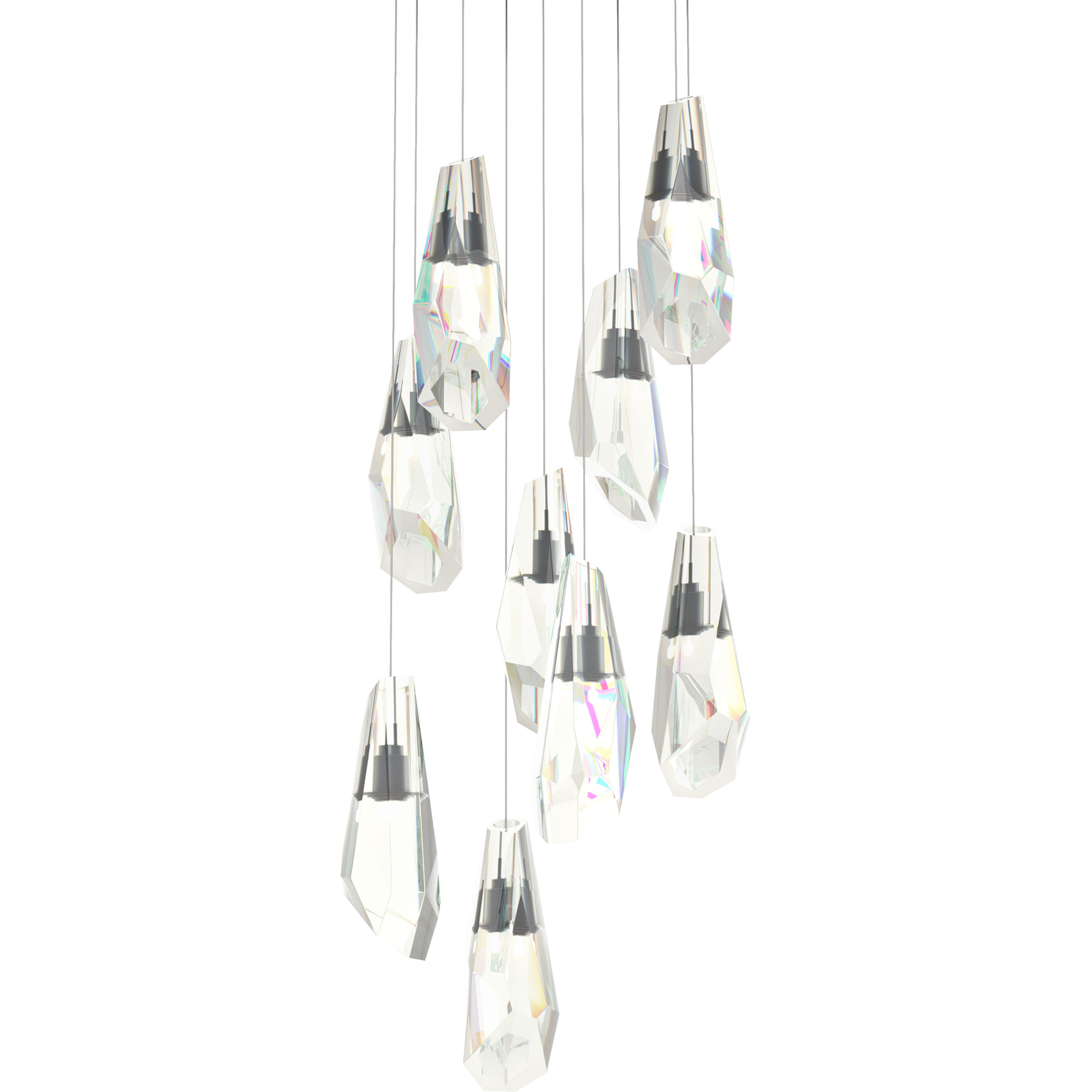 Luma 9 Light 20.5 inch Black Pendant Ceiling Light, Long