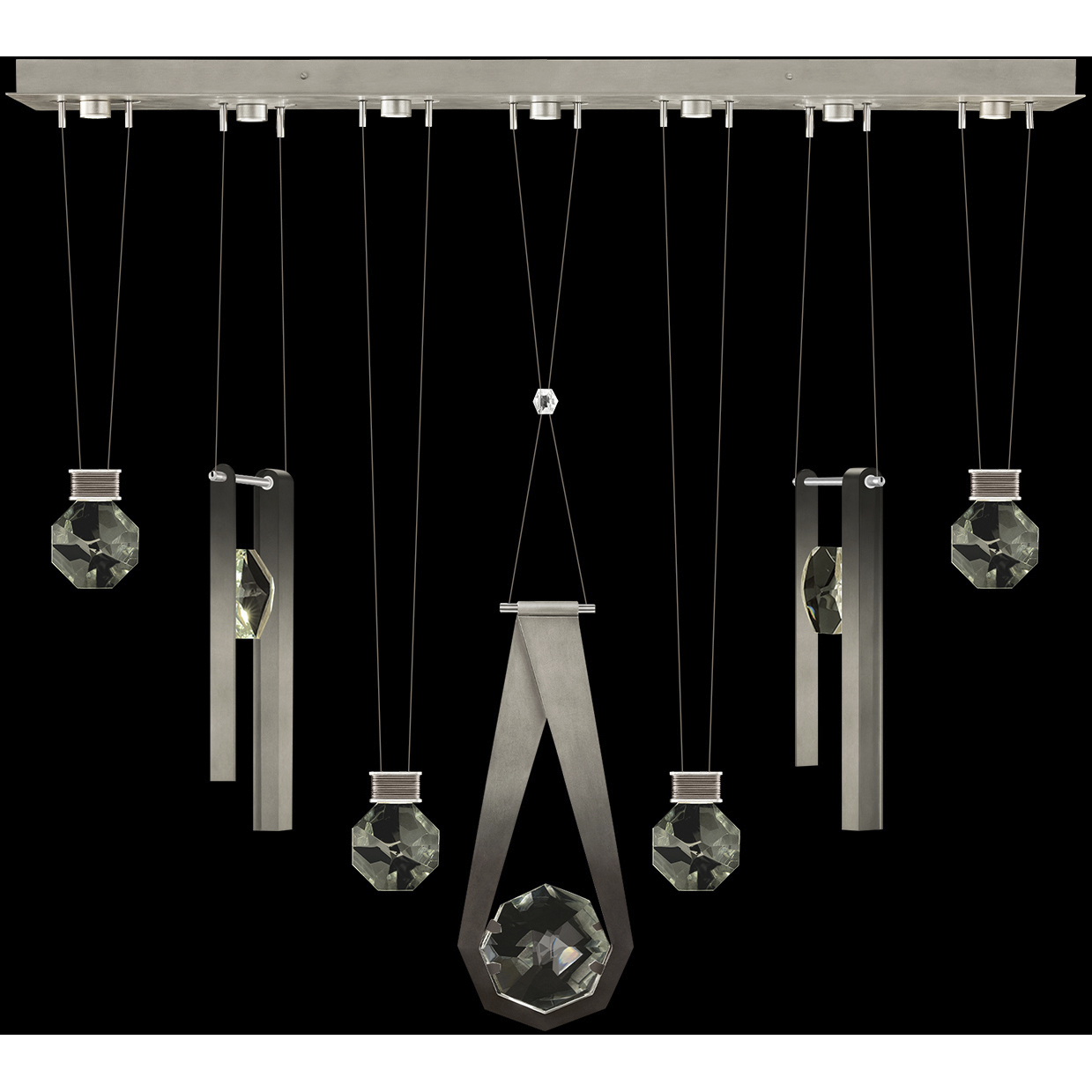 Aria 14 Light 60 inch Silver Pendant Ceiling Light