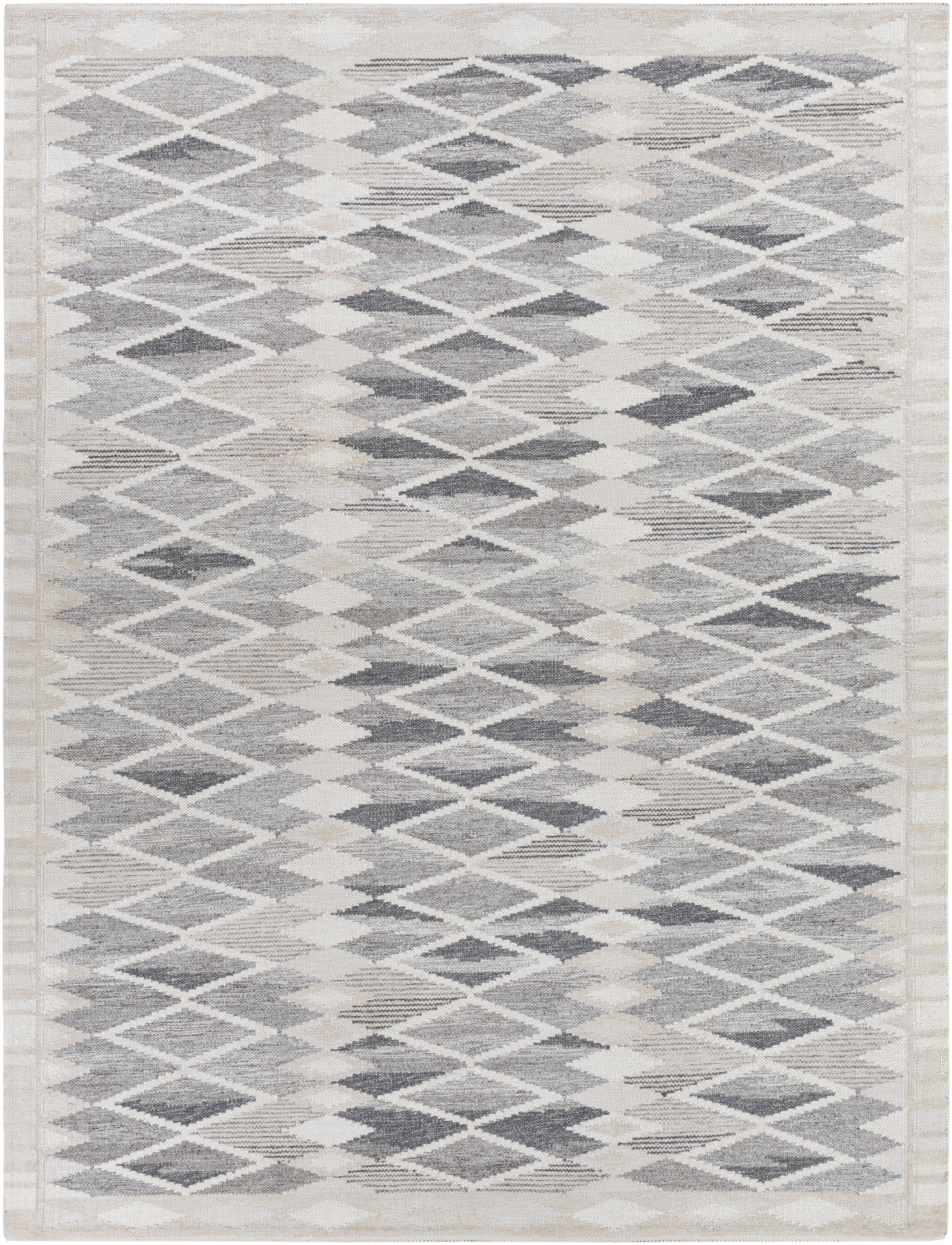 Scandi 120 X 96 inch Black Rug in 8 x 10, Rectangle
