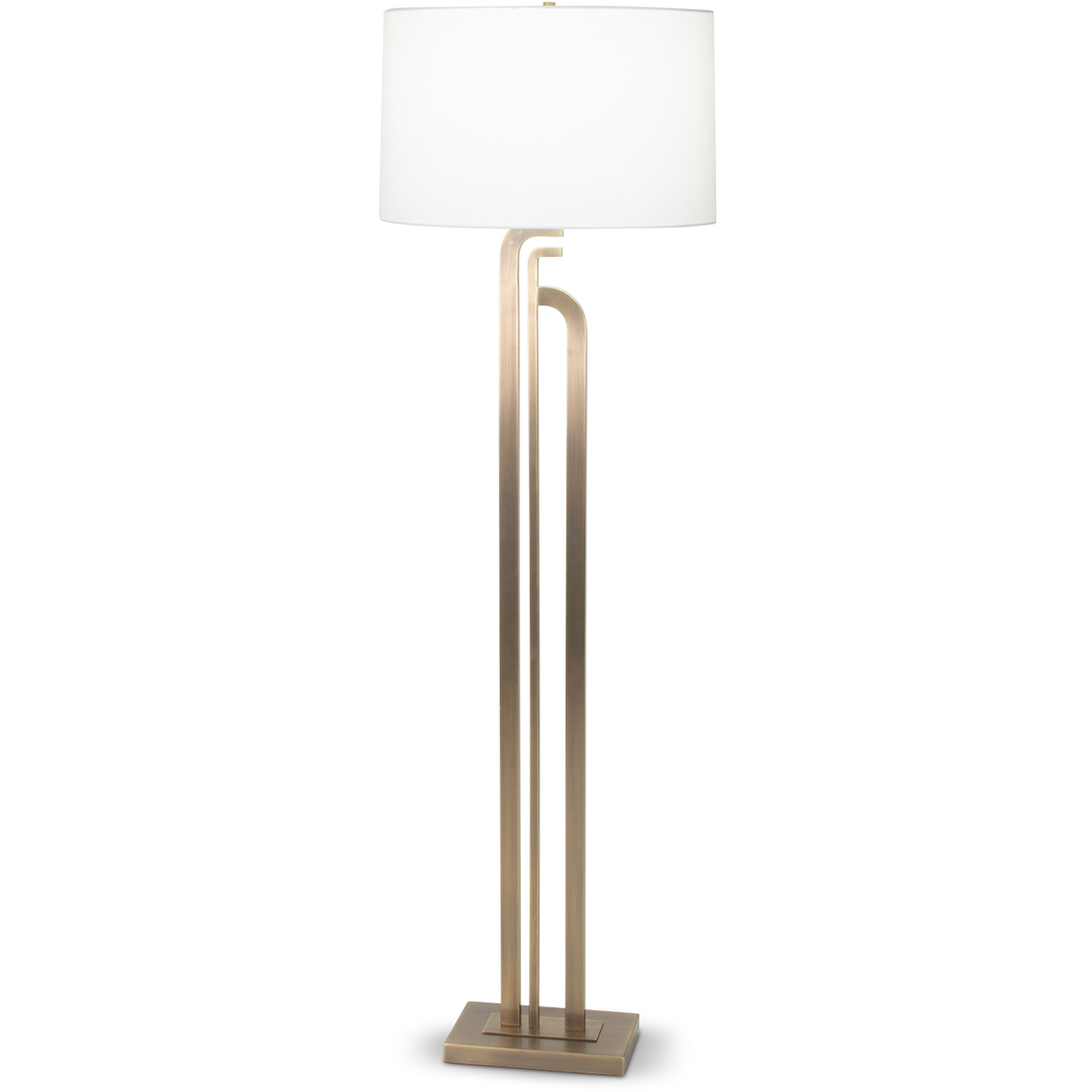 Caspian 62.25 inch 150.00 watt Antique Brass Floor Lamp Portable Light