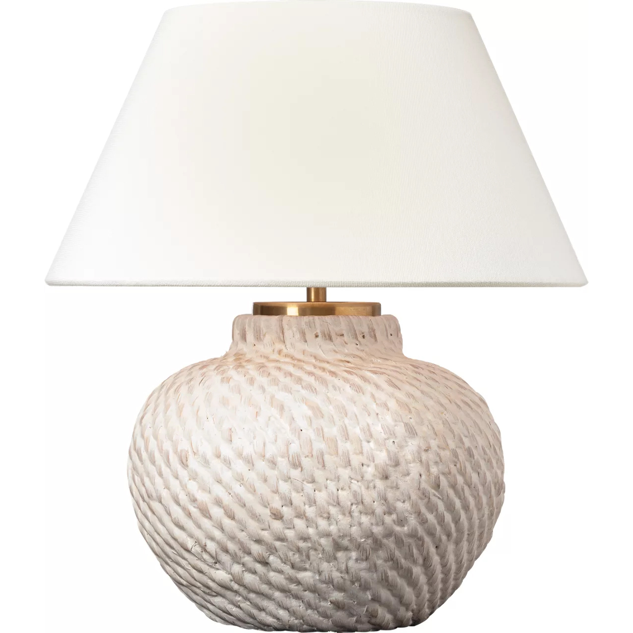 Marie Flanigan Avedon 11.75 inch 2 watt Plaster White Rattan Cordless Accent Lamp Portable Light