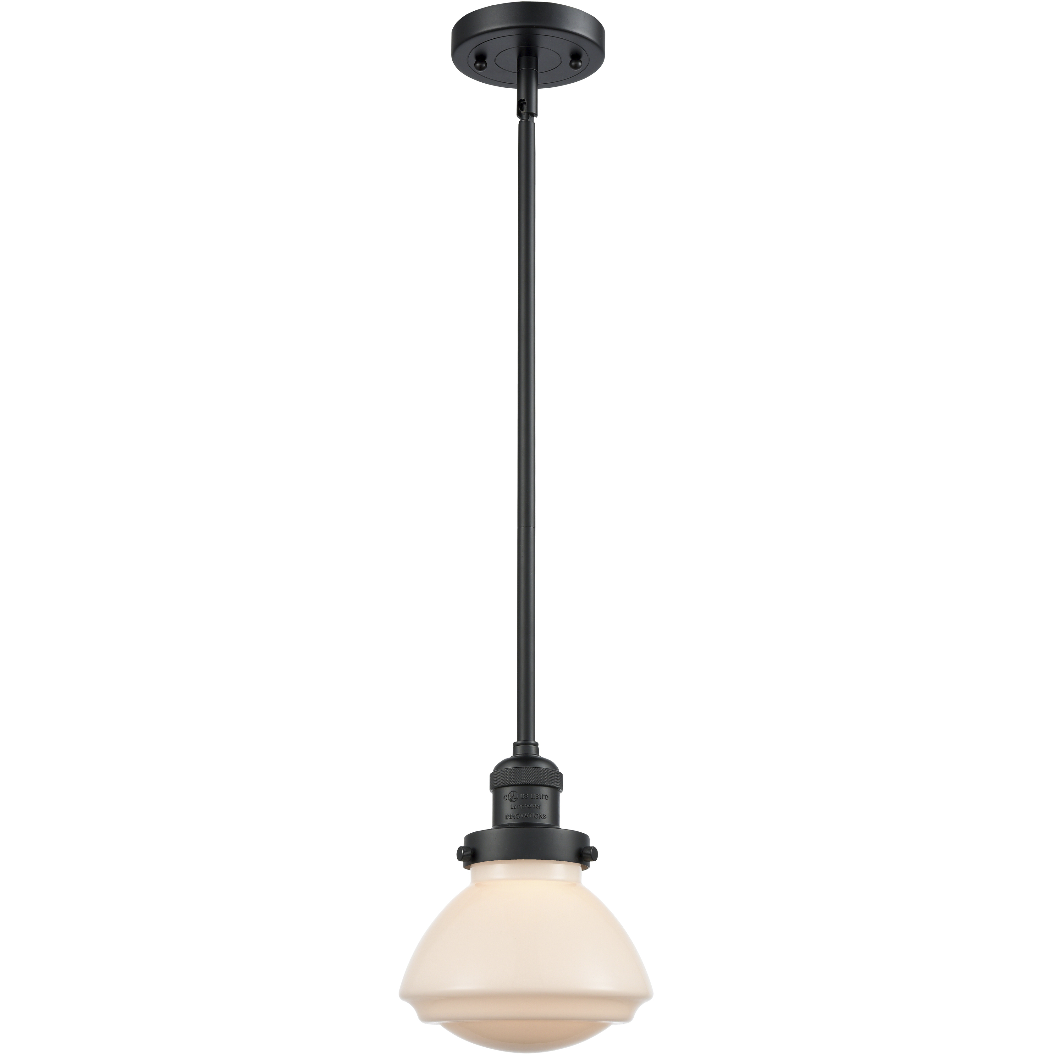 Franklin Restoration Olean LED 6.75 inch Matte Black Mini Pendant Ceiling Light in Matte White, Franklin Restoration