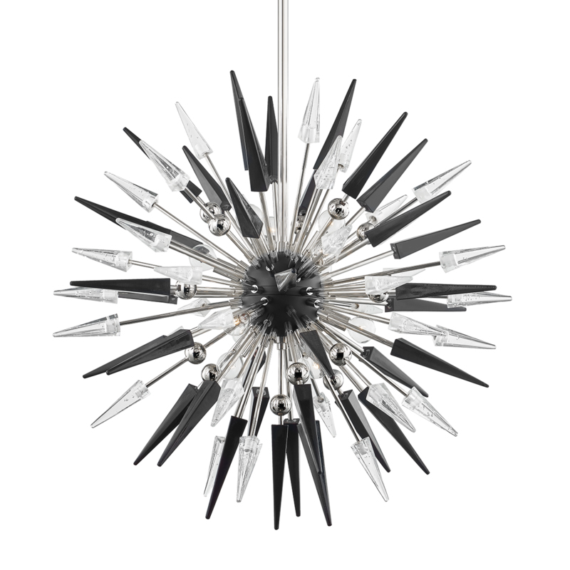 Sparta 12 Light 32 inch Polished Nickel Chandelier Ceiling Light