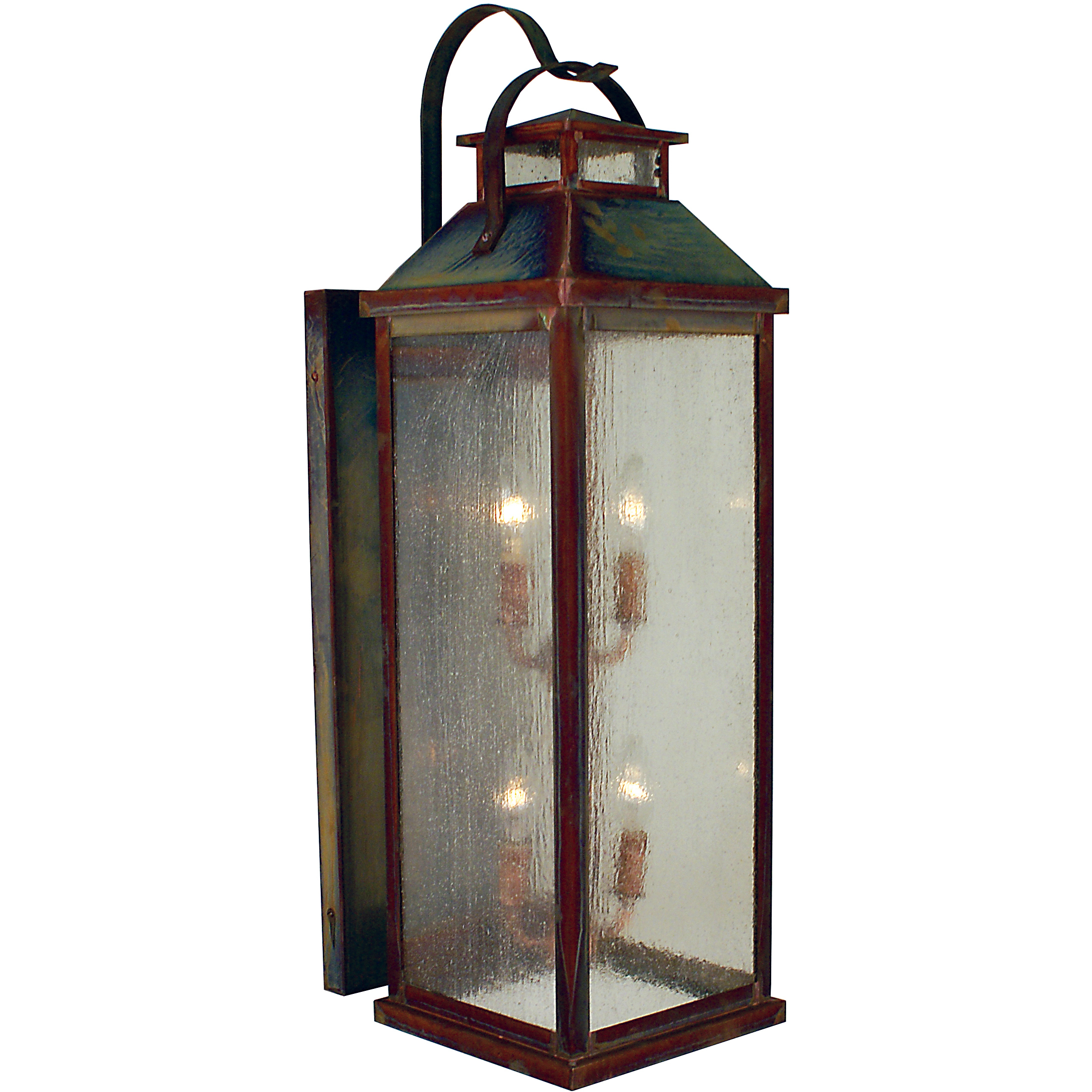 Canterbury 4 Light 30 inch Satin Black Outdoor Wall Mount in Rain Mist