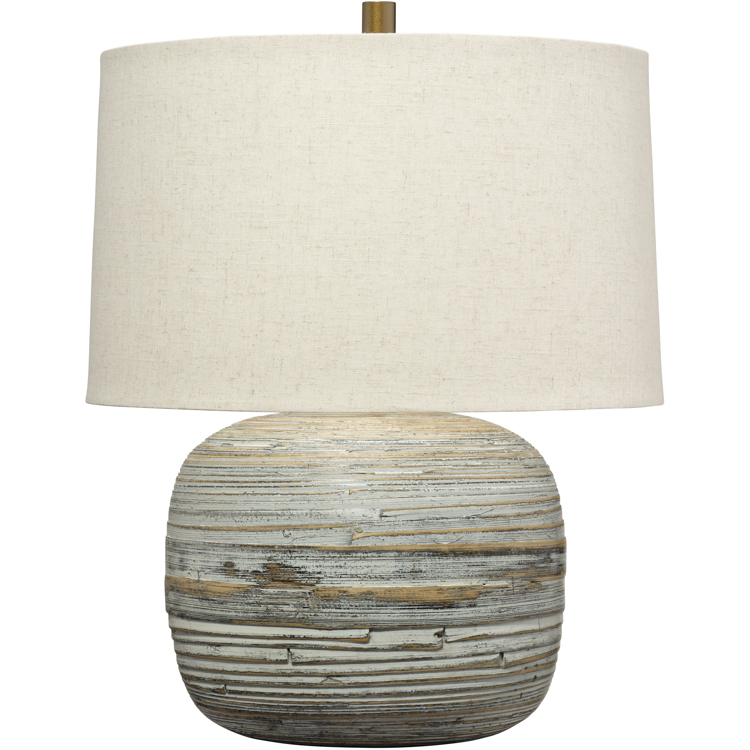 Cocoon 21 inch 100 watt White Washed Table Lamp Portable Light, Inline