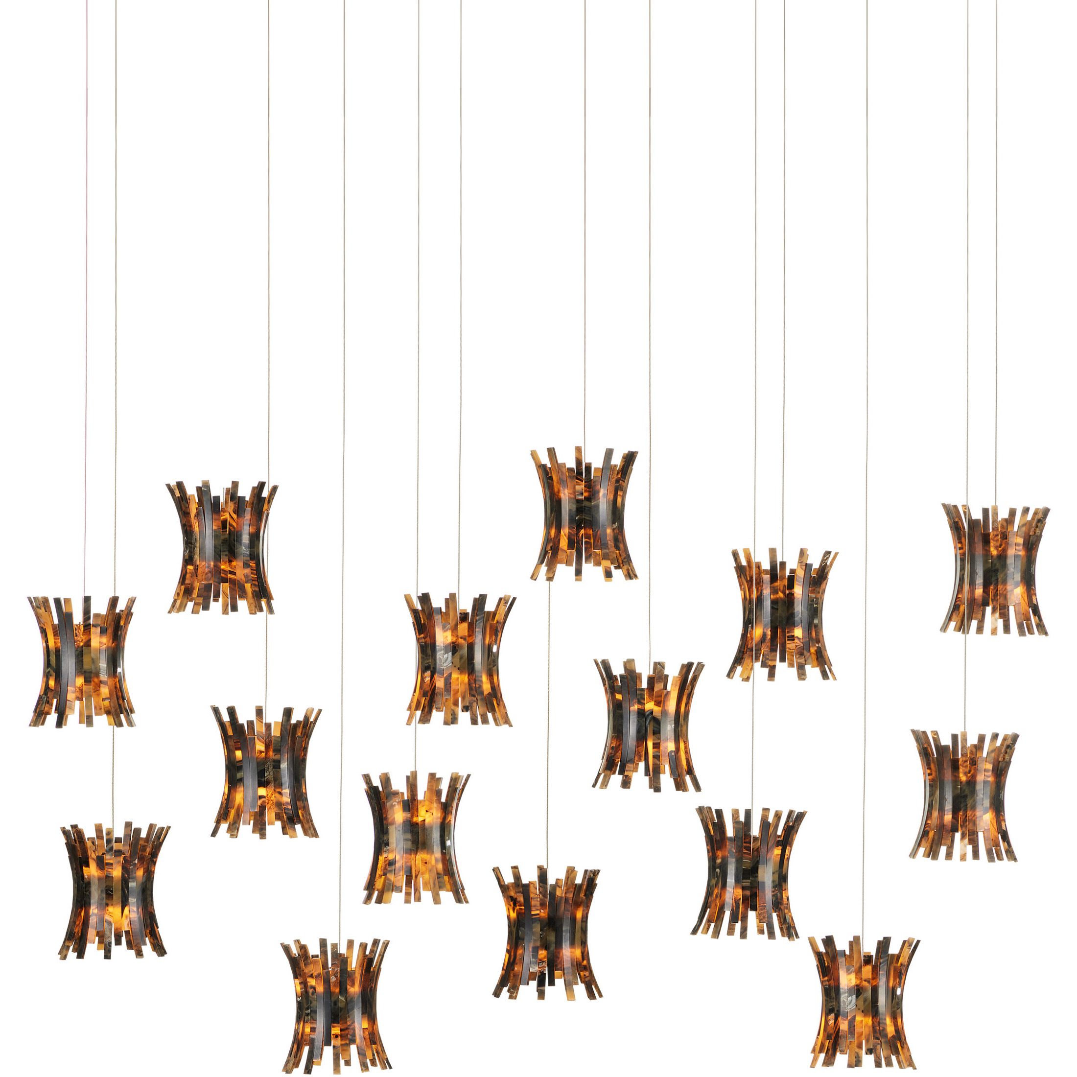 Alsop 15 Light 48 inch Silver Multi-Drop Pendant Ceiling Light