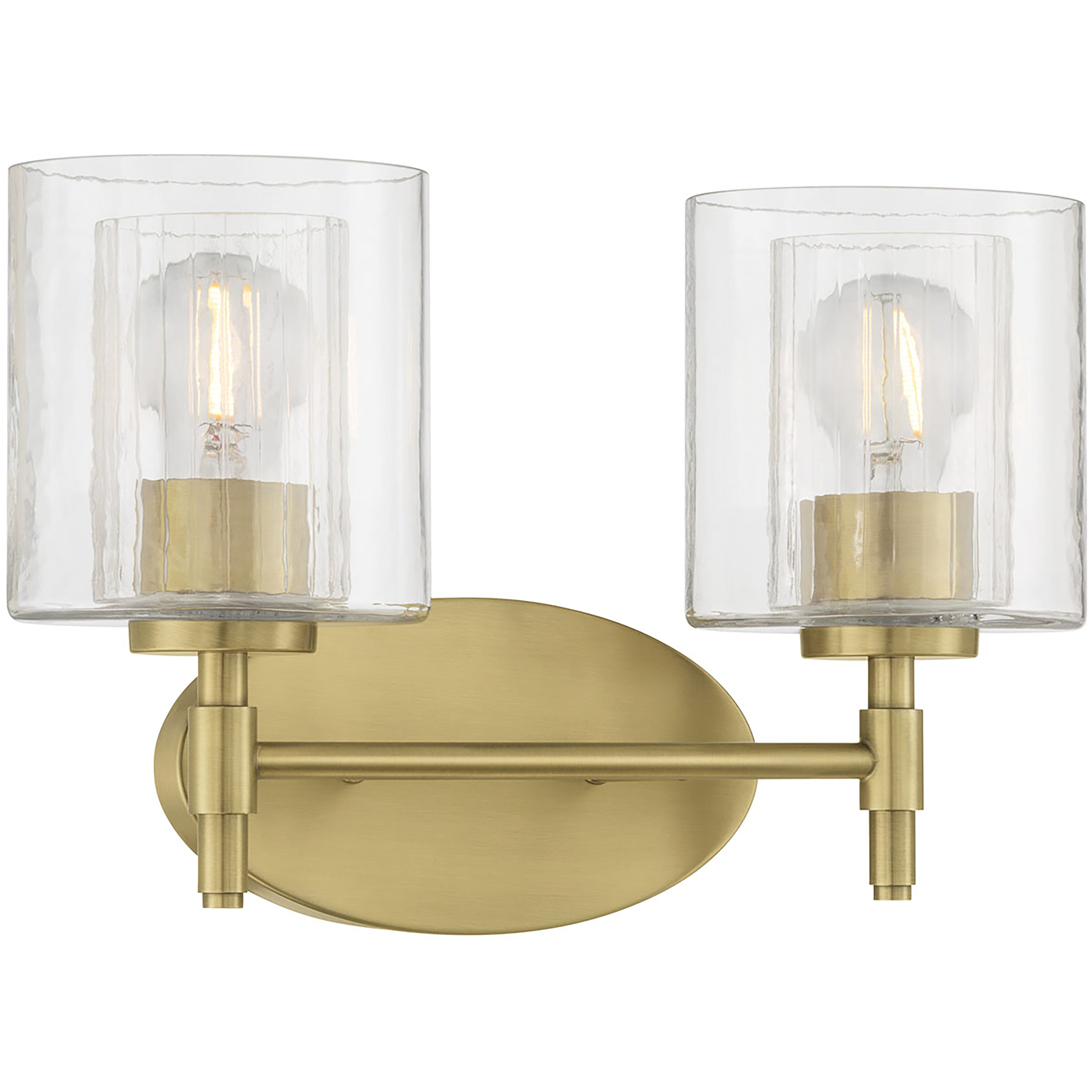 Solventa 2 Light 15 inch Vintage Brass Bathroom Vanity Light Wall Light