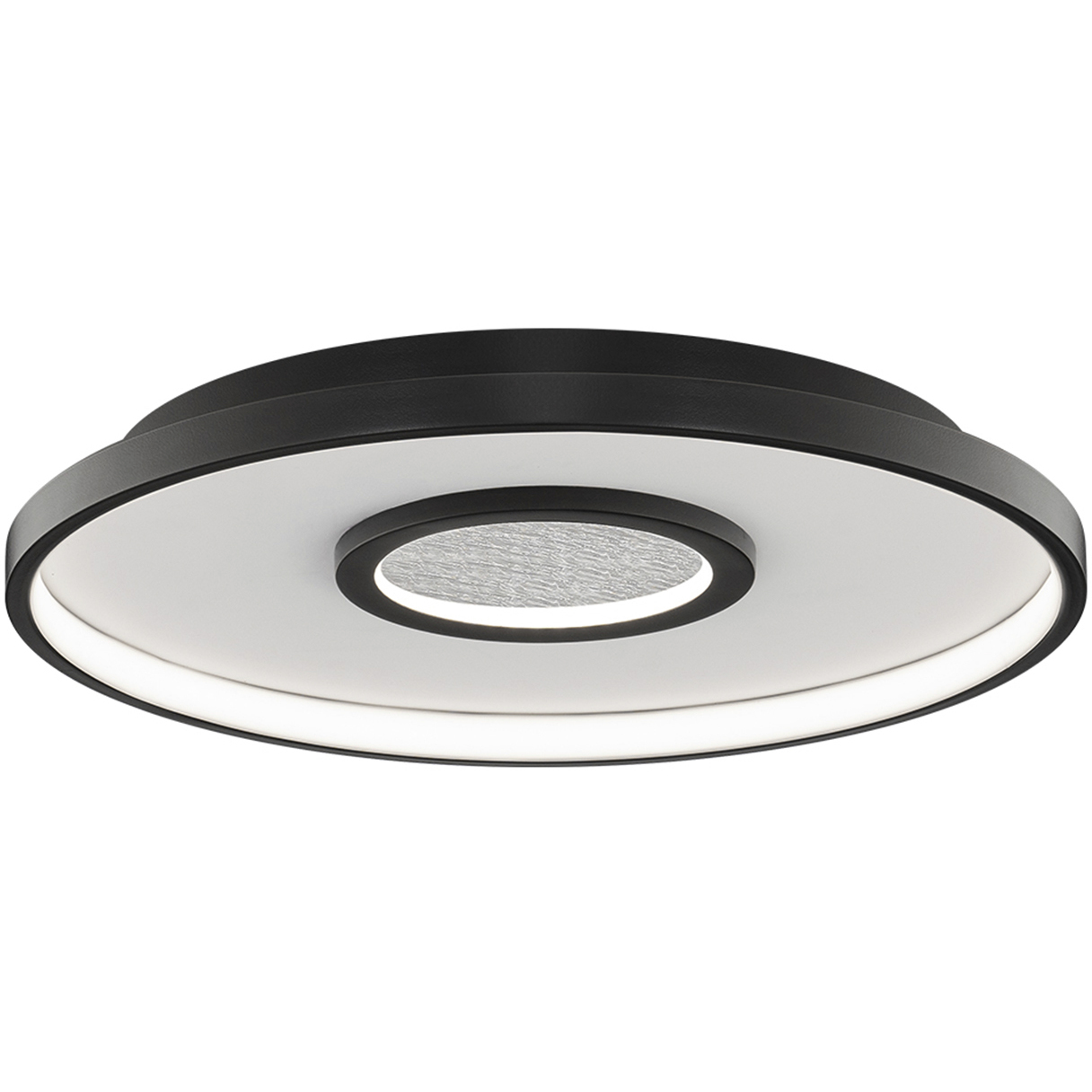 Pinpoint LED 16.38 inch Black Flush Mount Ceiling Light in 2700K, dweLED