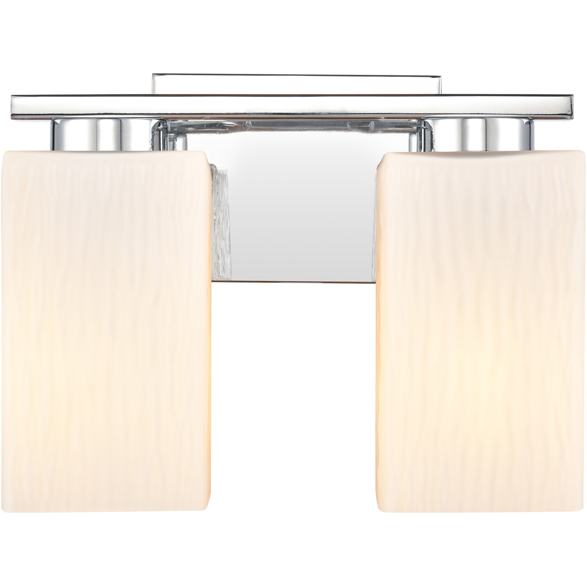 Juneau LED 11 inch Polished Chrome Bath Vanity Light Wall Light in White Rippled Glass