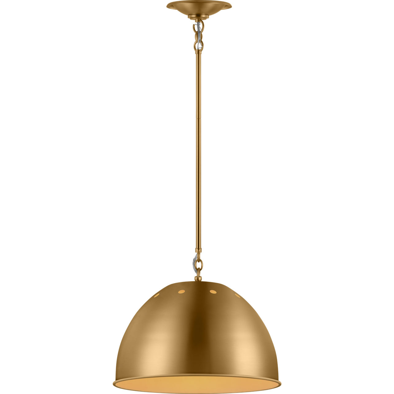 TOB by Thomas O'Brien Robbie 1 Light 15.38 inch Burnished Brass Pendant Ceiling Light
