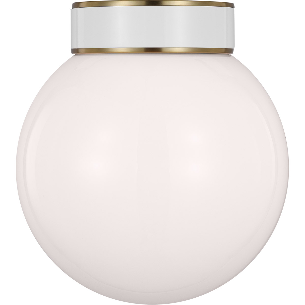 kate spade new york Monroe 1 Light 8.5 inch Burnished Brass Flush Mount Ceiling Light in Burnished Brass / Gloss White