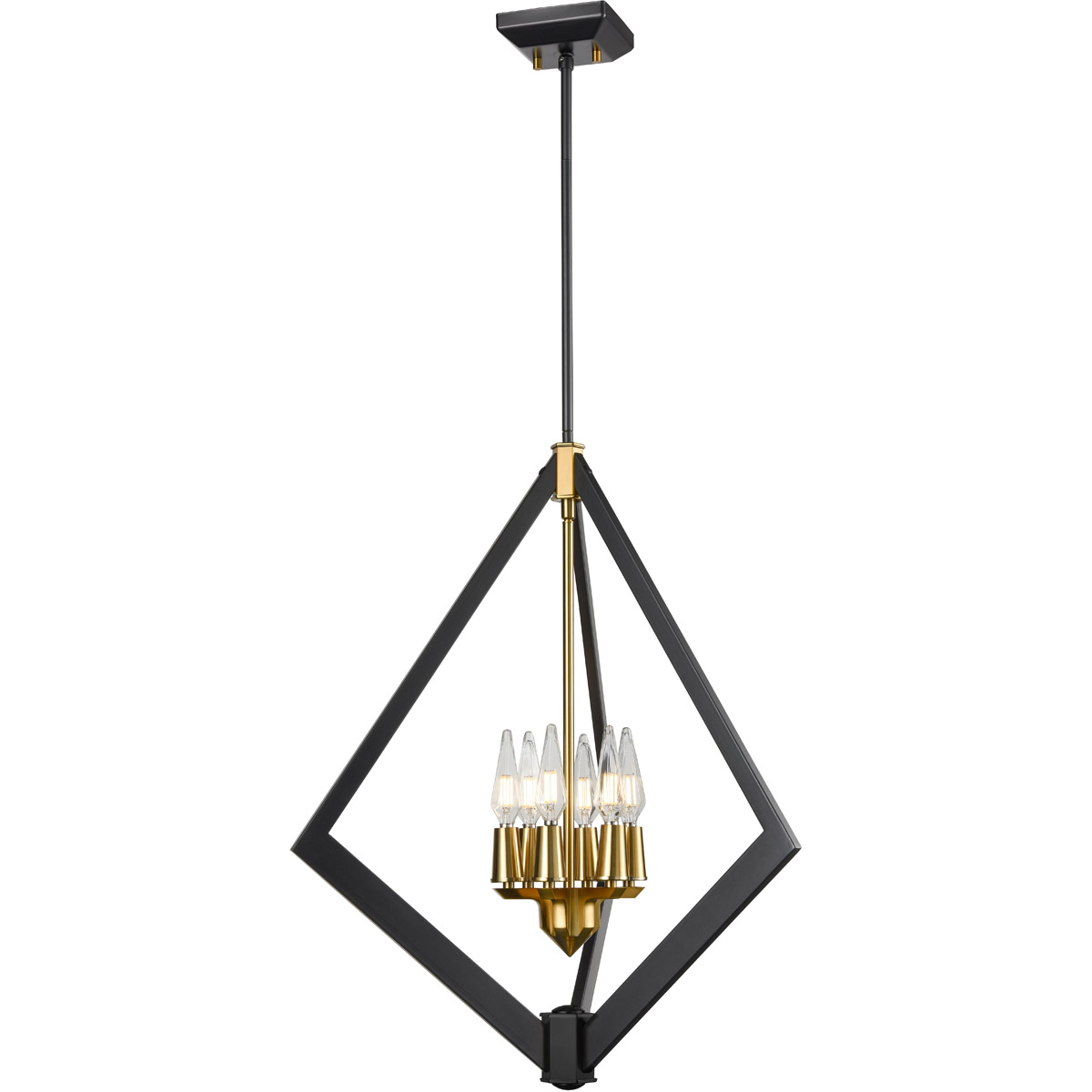 Flechette 6 Light Chrome Foyer Ceiling Light