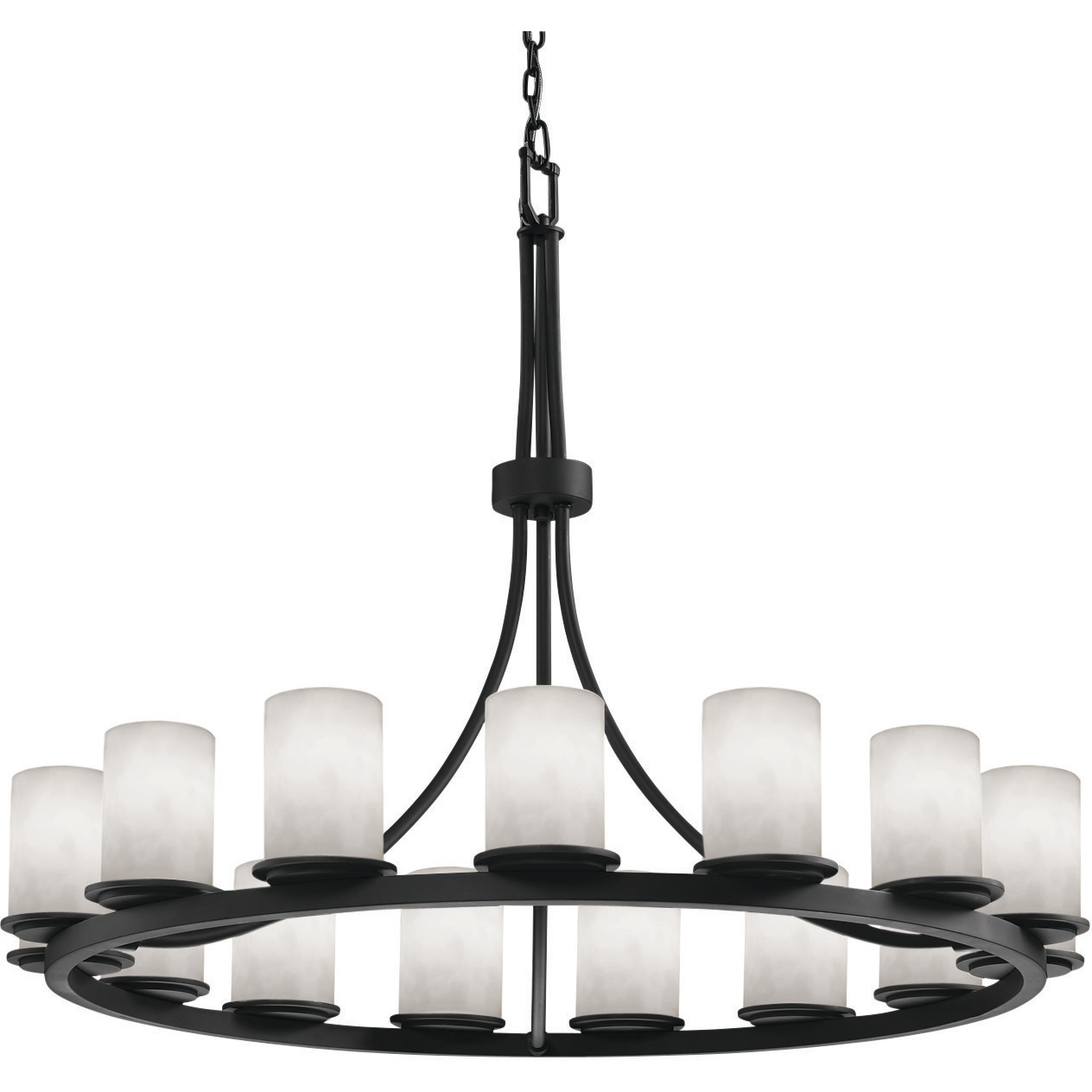 Clouds 21 Light 60 inch Matte Black Chandelier Ceiling Light in Incandescent, Cylinder