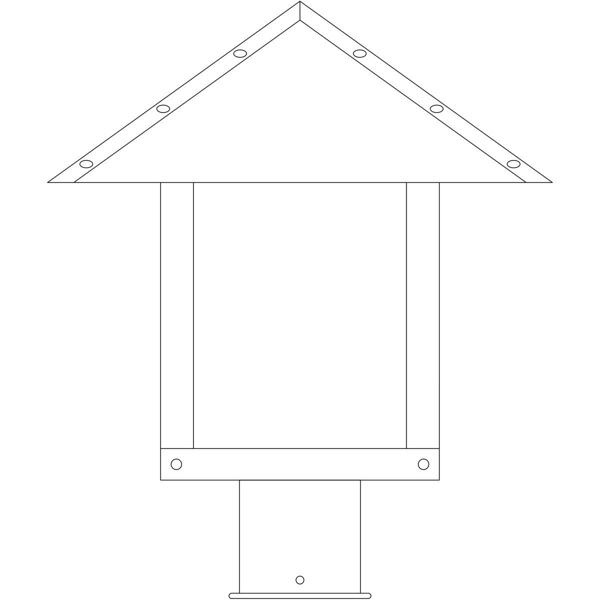 Timber Ridge 1 Light 12 inch Mission Post Mount Cream