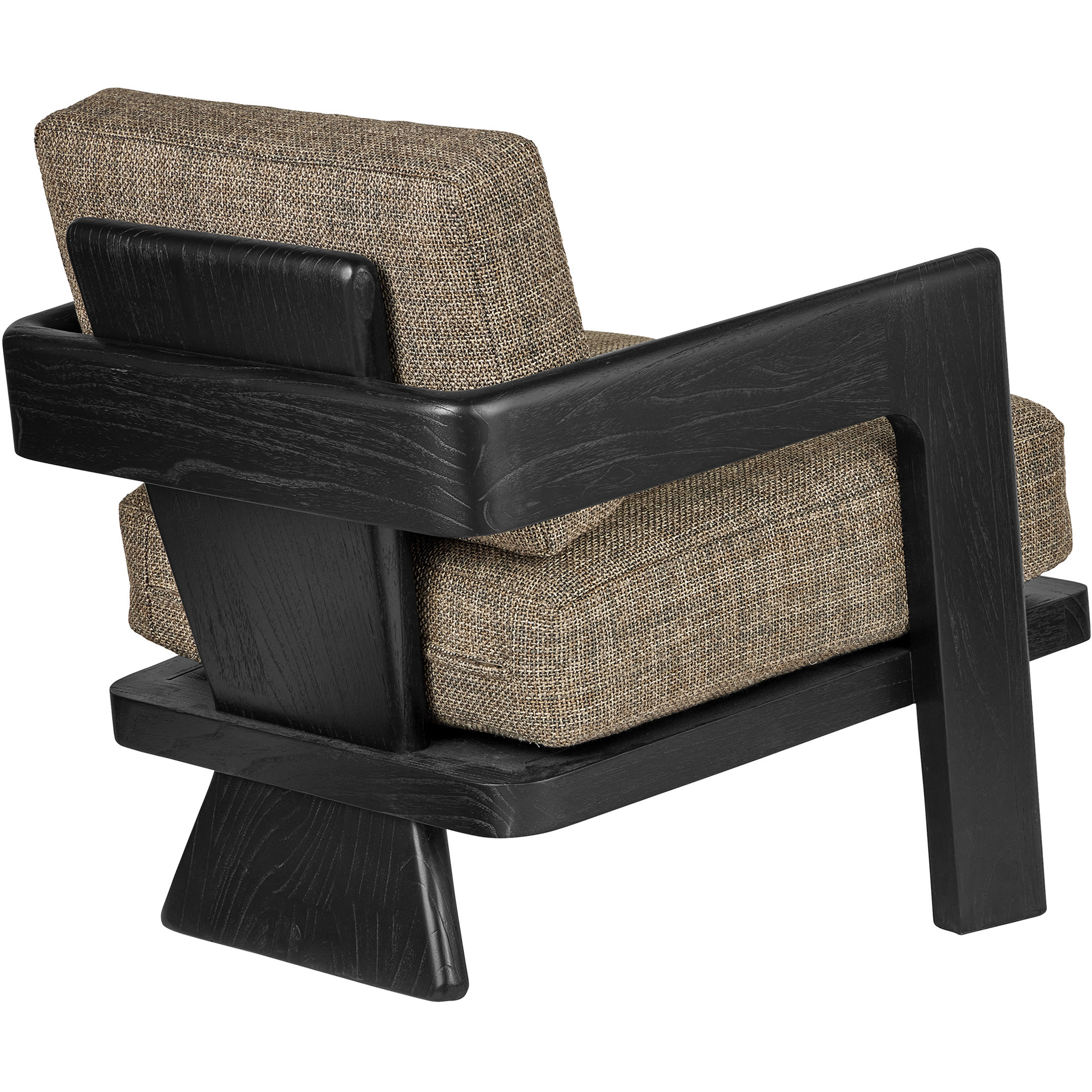 Theo Caviar Black and Rig Otter Lounge Chair