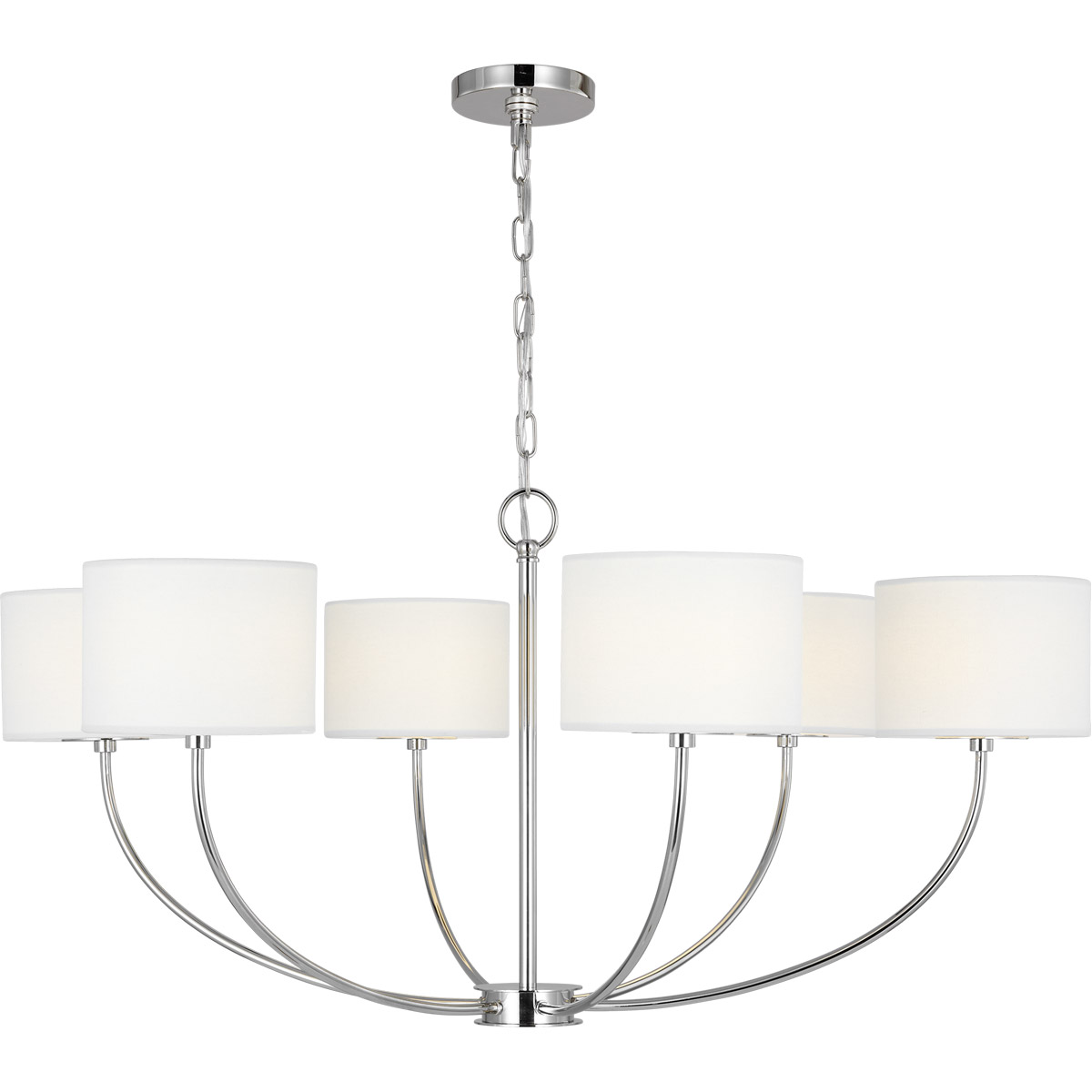 kate spade new york Sawyer 6 Light 36 inch Polished Nickel Chandelier Ceiling Light