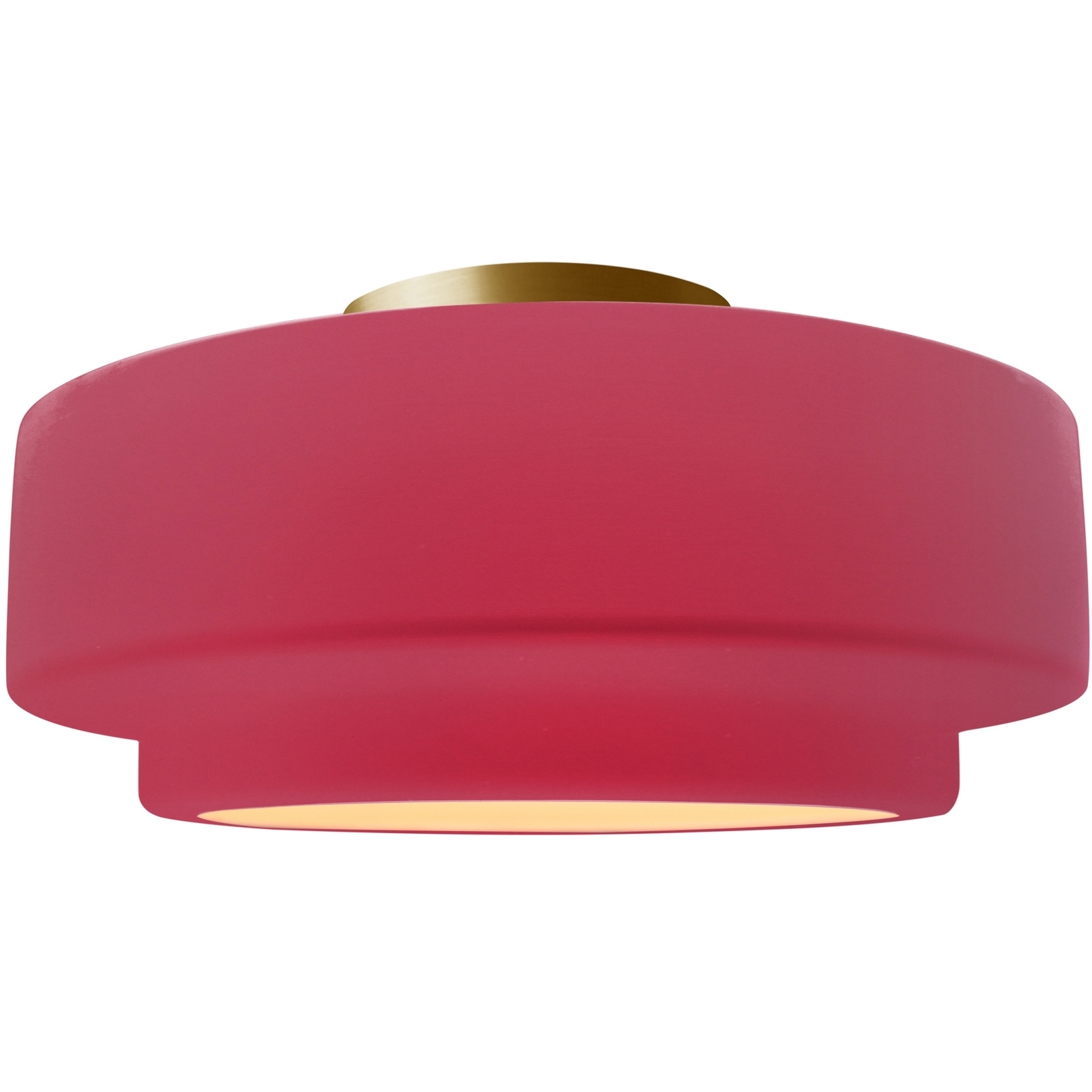 Radiance Collection - Tier LED 12 inch Cerise Semi-Flush Ceiling Light, Form+Finish+Function