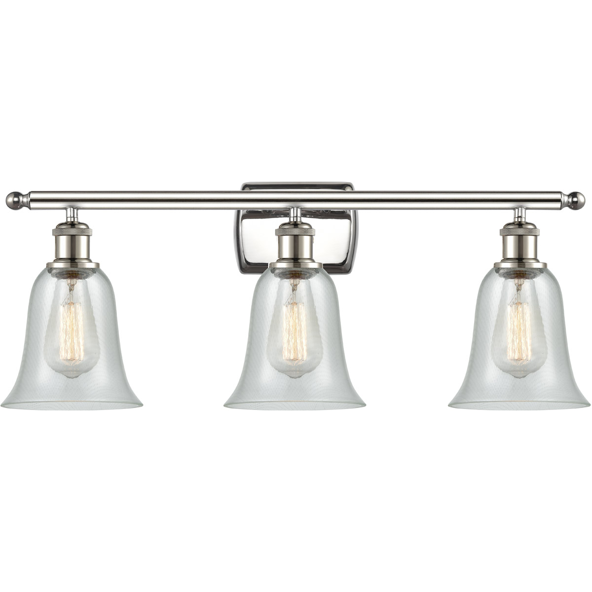Ballston Hanover 3 Light 26 inch Polished Nickel Bath Vanity Light Wall Light in Fishnet Glass, Ballston