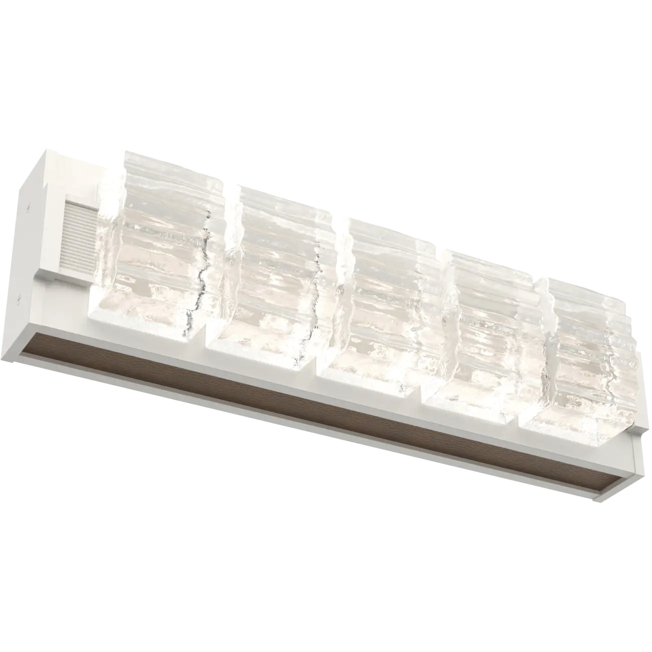 Tessera LED 18.5 inch Salt White with Nutmeg Vanity Light Wall Light
