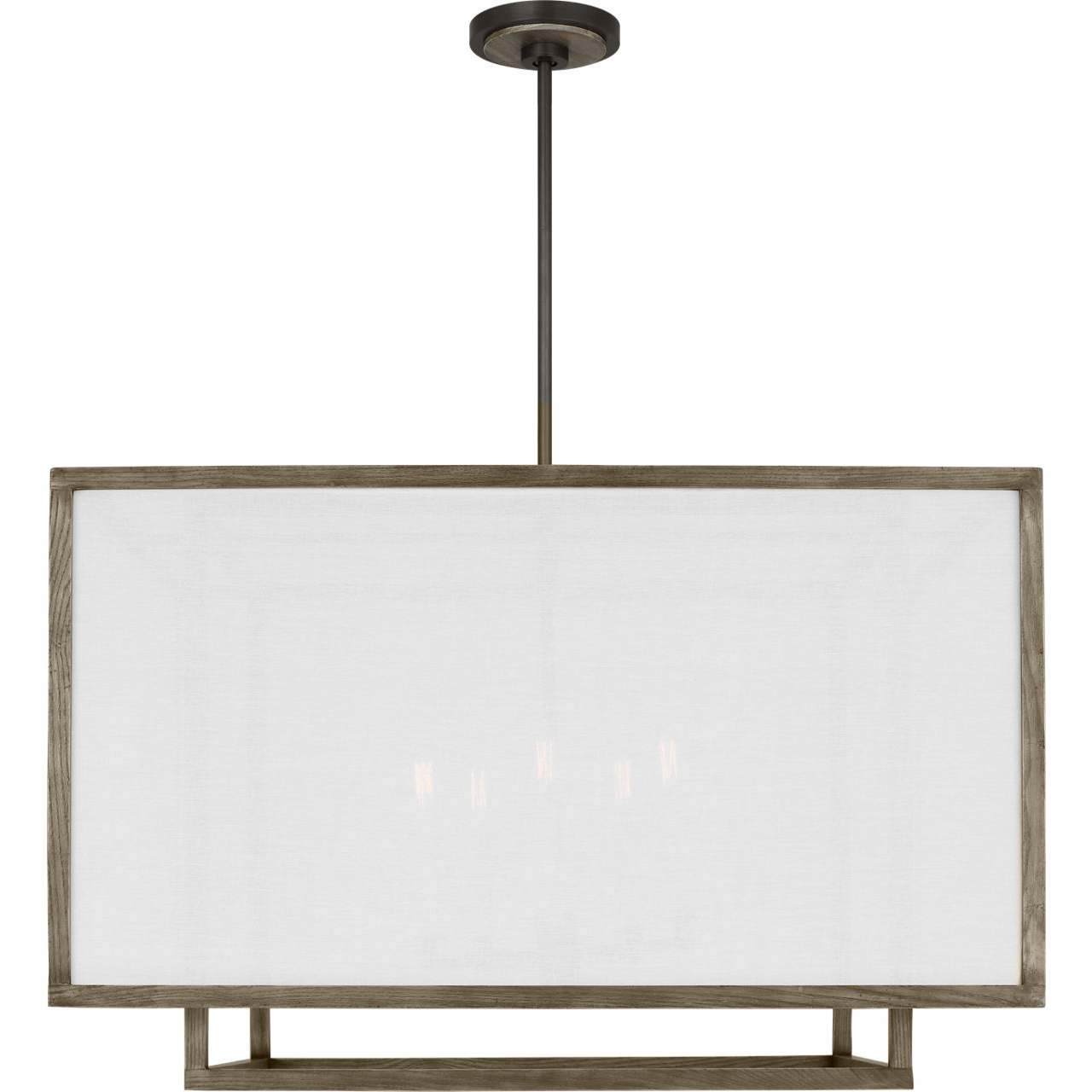 Thom Filicia Brockway 5 Light 32.25 inch Weathered Oak Wood Lantern Pendant Ceiling Light