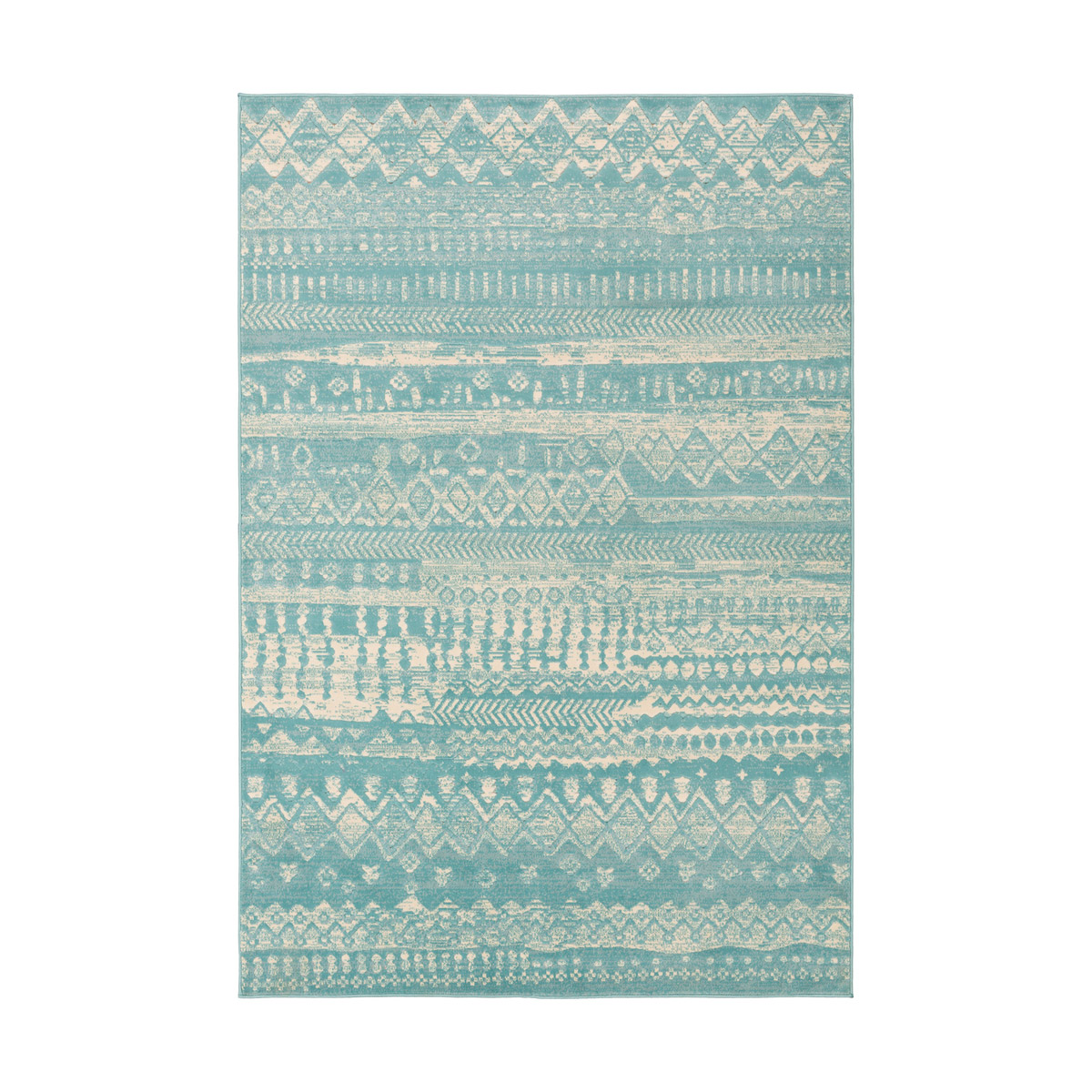 City 36 X 24 inch Aqua/Beige/Light Gray Rugs