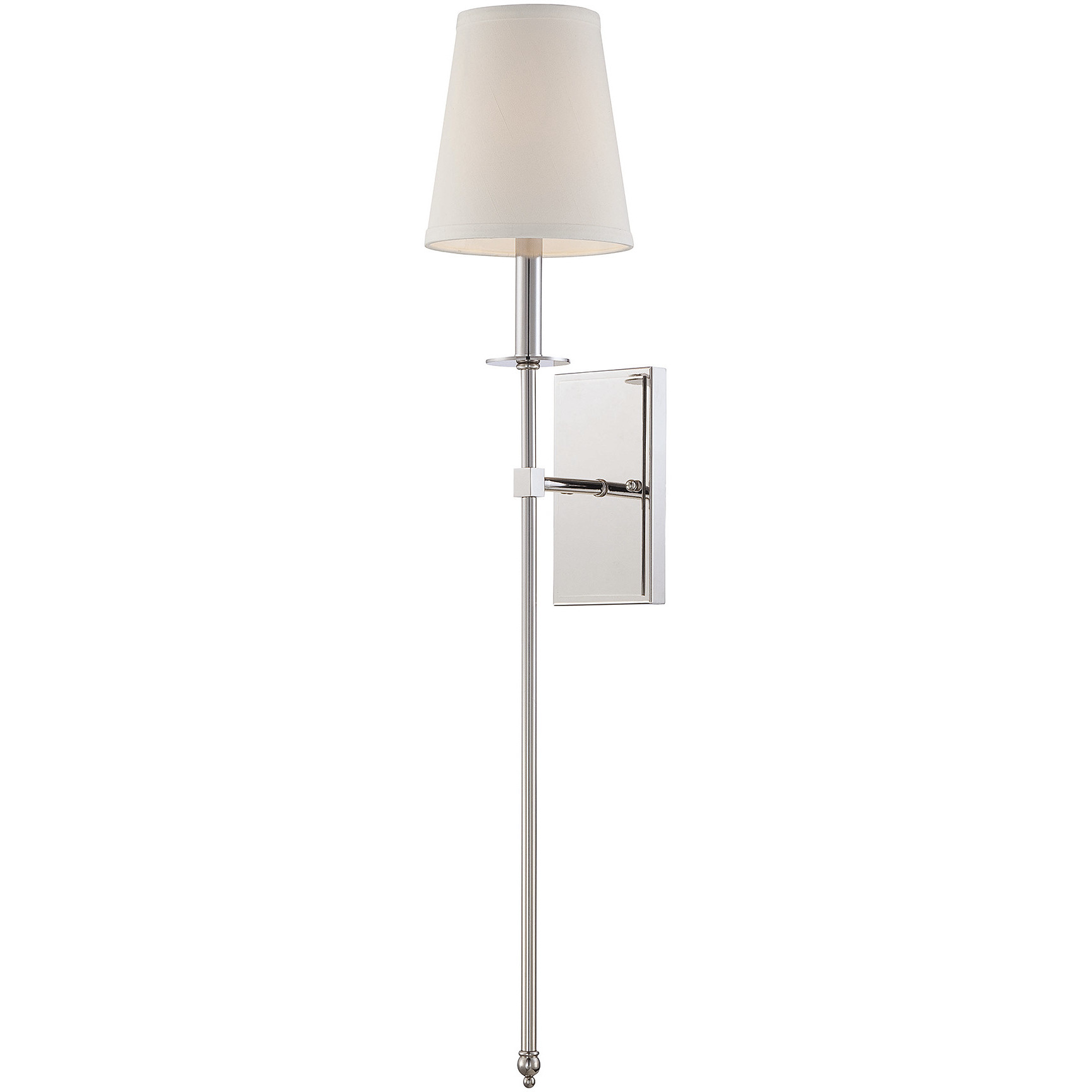 Monroe 1 Light 6.75 inch Polished Nickel Wall Sconce Wall Light, Essentials