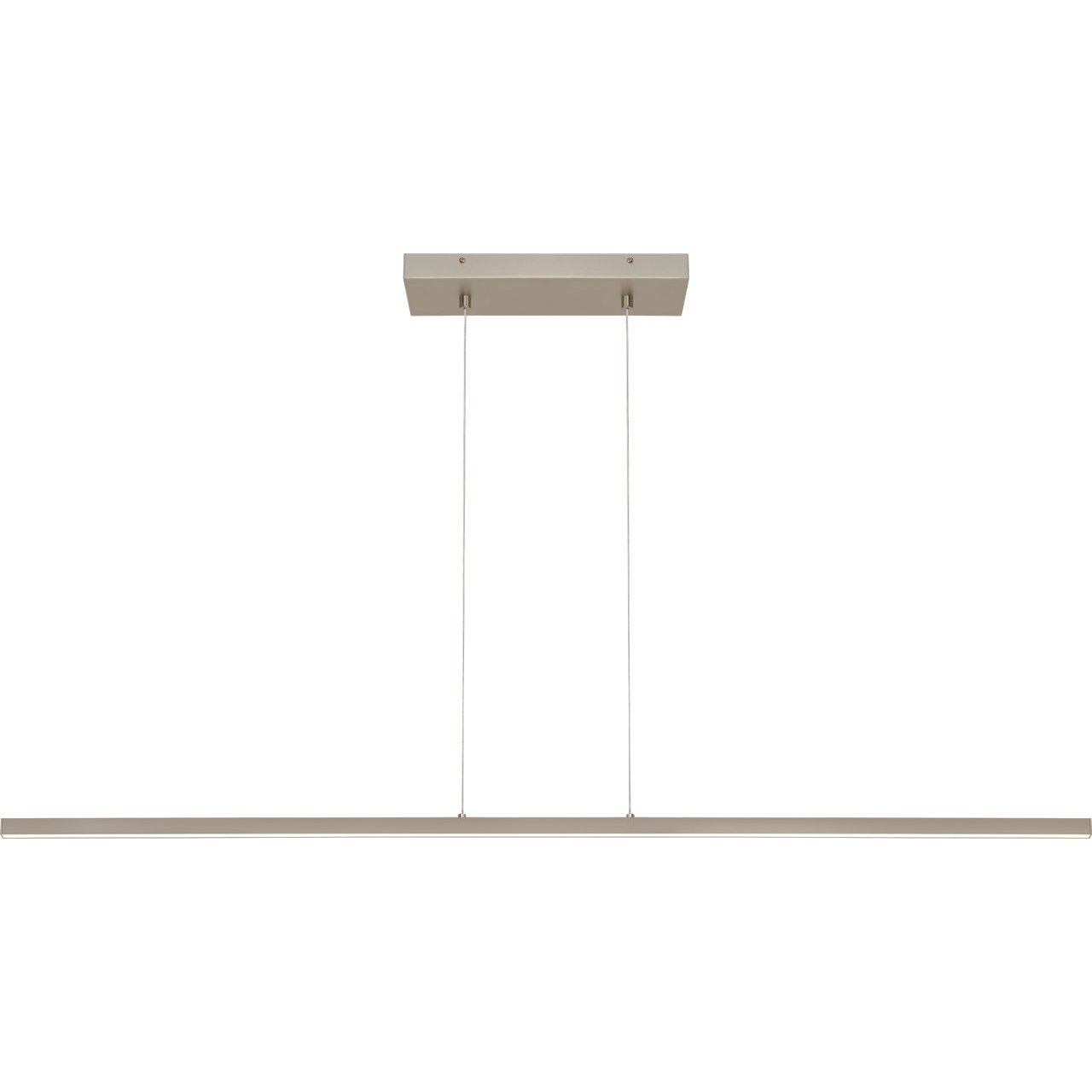 Essence LED 50 inch Satin Nickel Linear Suspension Ceiling Light, Integrated LED