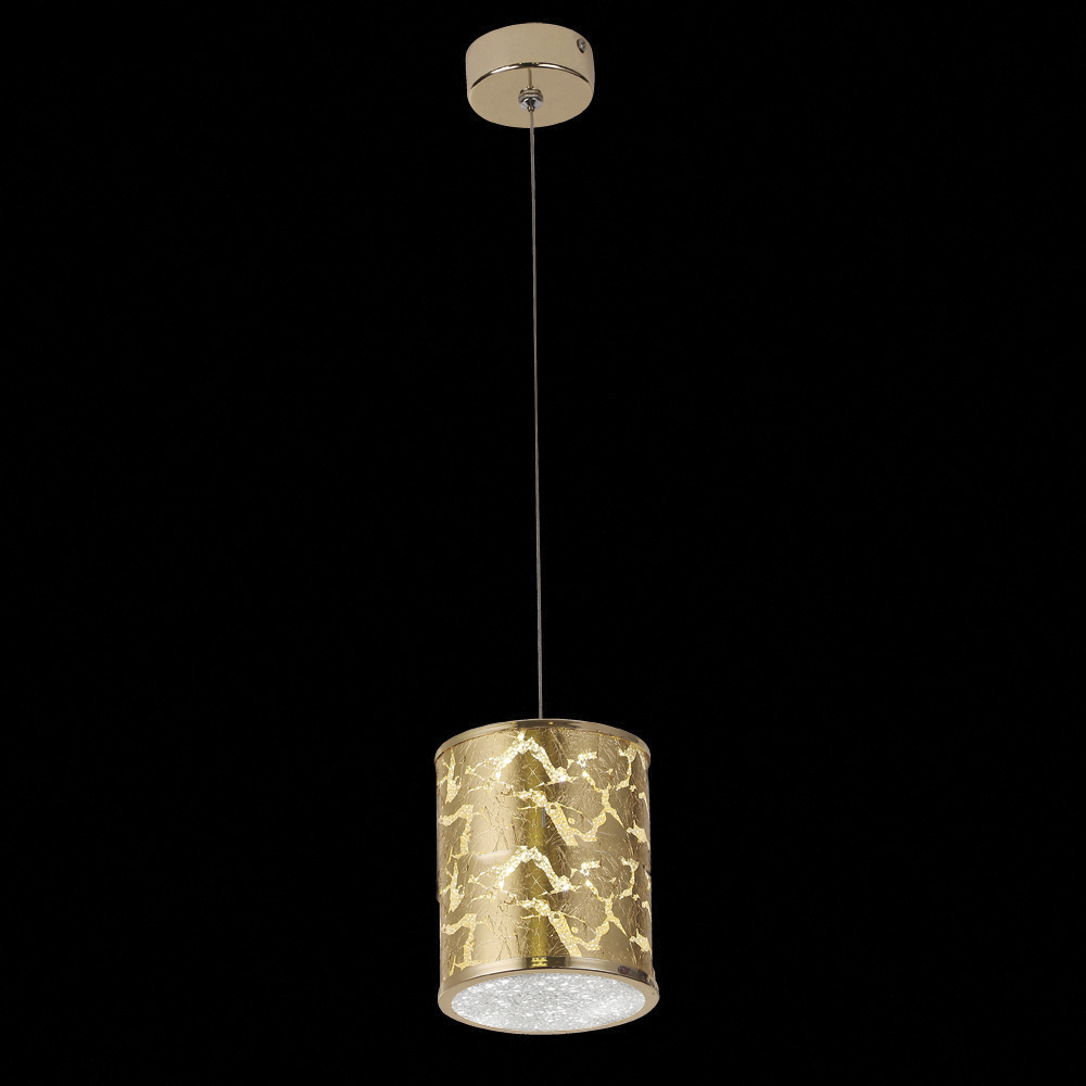 Gold Leaf LED Gold Chandelier Ceiling Light