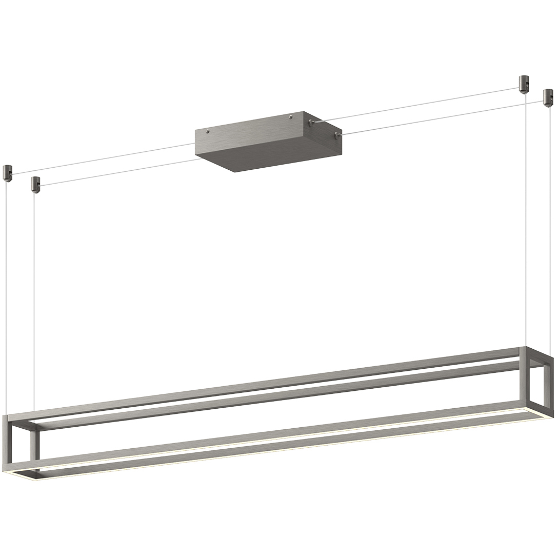 Plaza LED 47.25 inch Brushed Nickel Linear Pendant Ceiling Light
