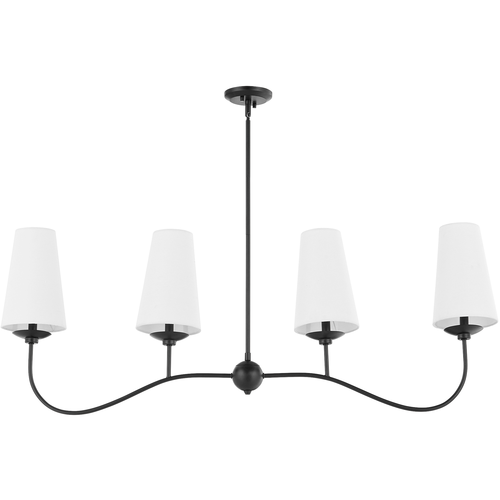 Euphora 4 Light 50 inch Midnight Bronze Linear Chandelier Ceiling Light