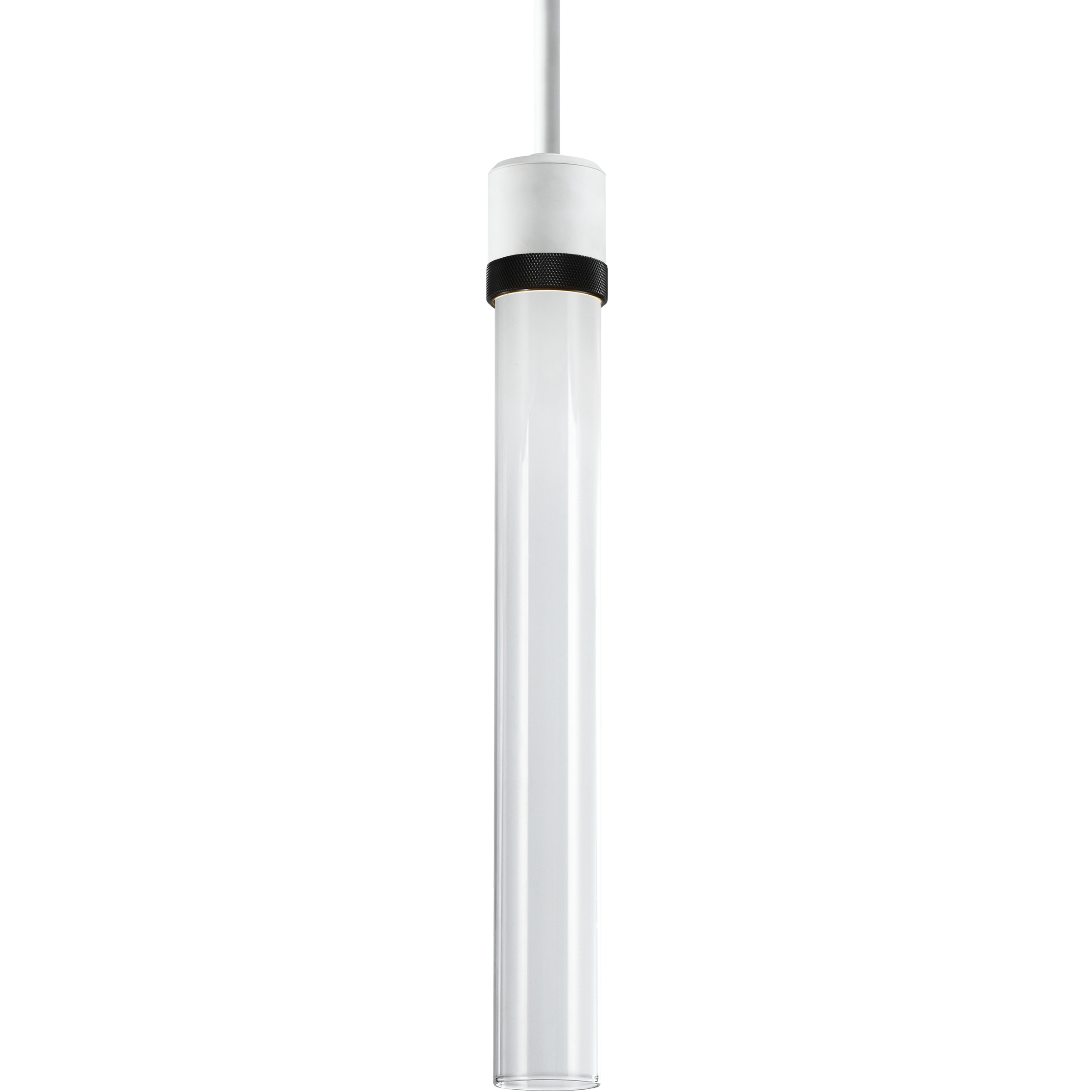 Zigrina 1 Light 5.13 inch Matte White with Satin Brushed Black Pendant Ceiling Light