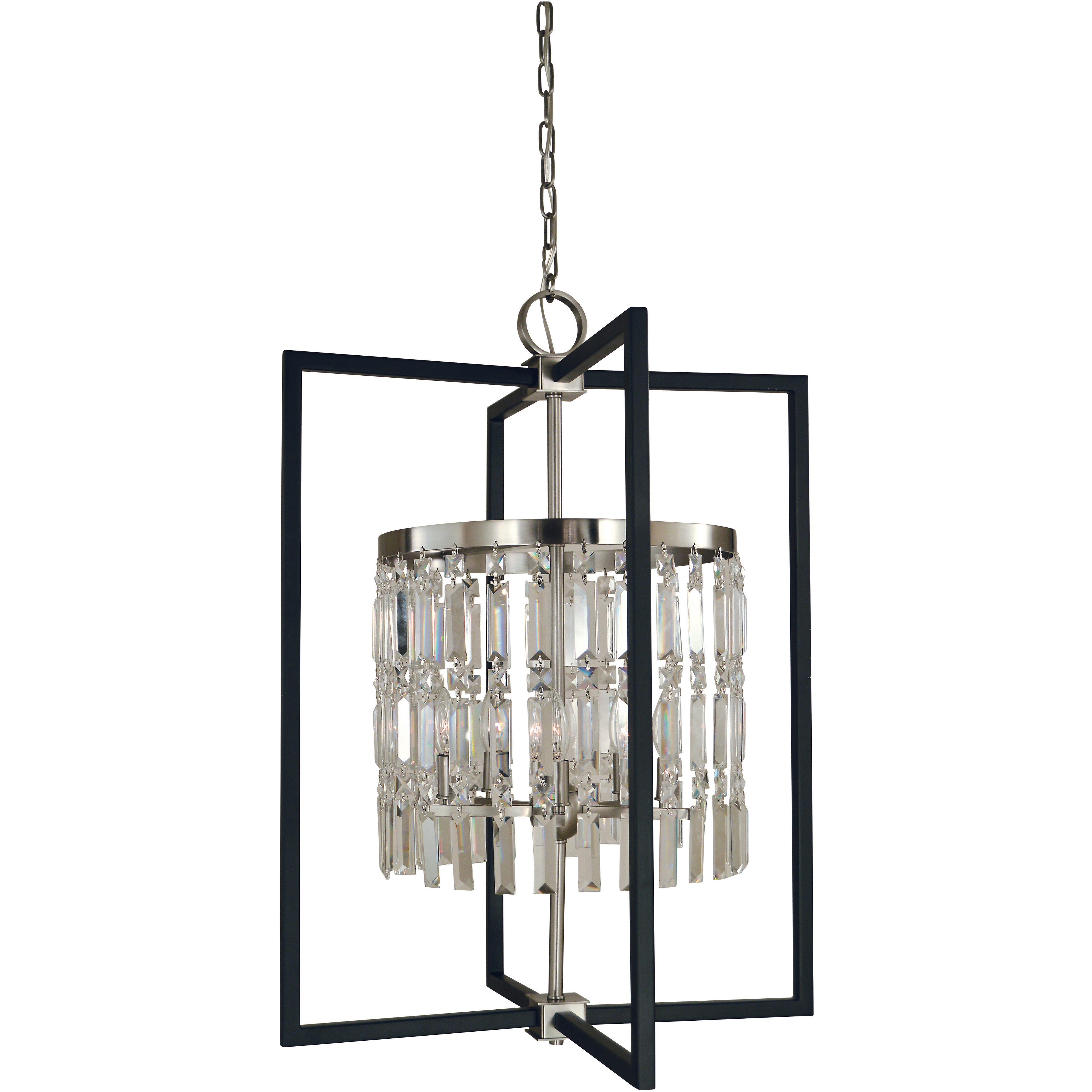 Hannah 5 Light 23 inch Brushed Brass with Matte Black Dining Chandelier Ceiling Light