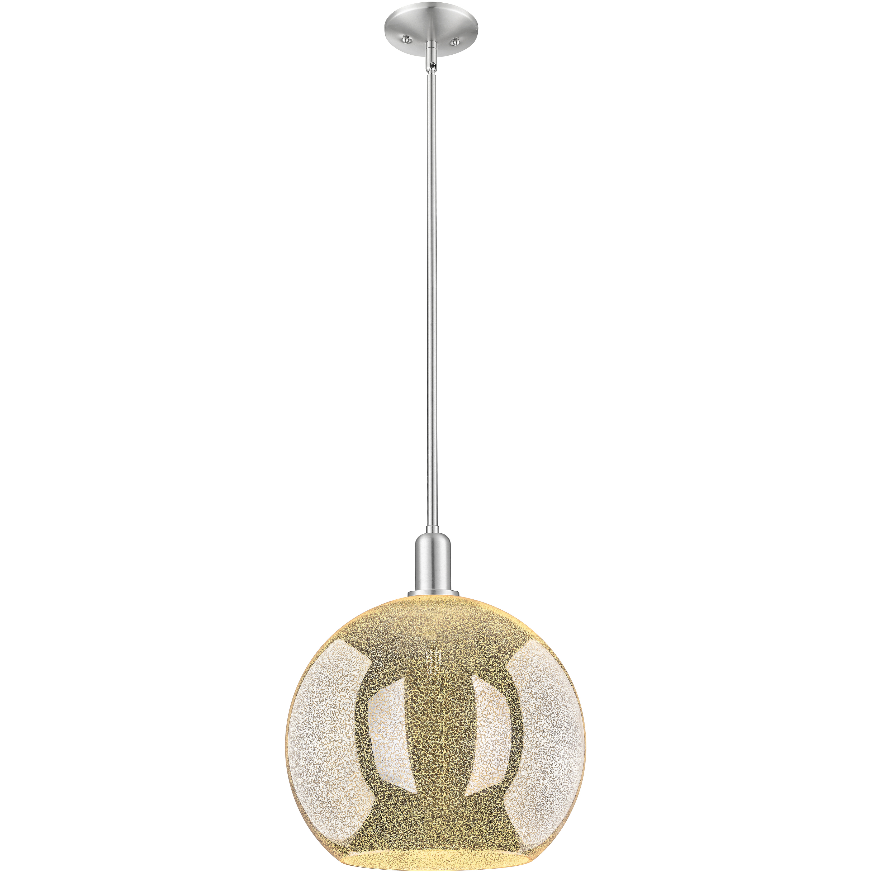 Arcadia Athens 1 Light 13.75 inch Brushed Satin Nickel Mini Pendant Ceiling Light in Mercury