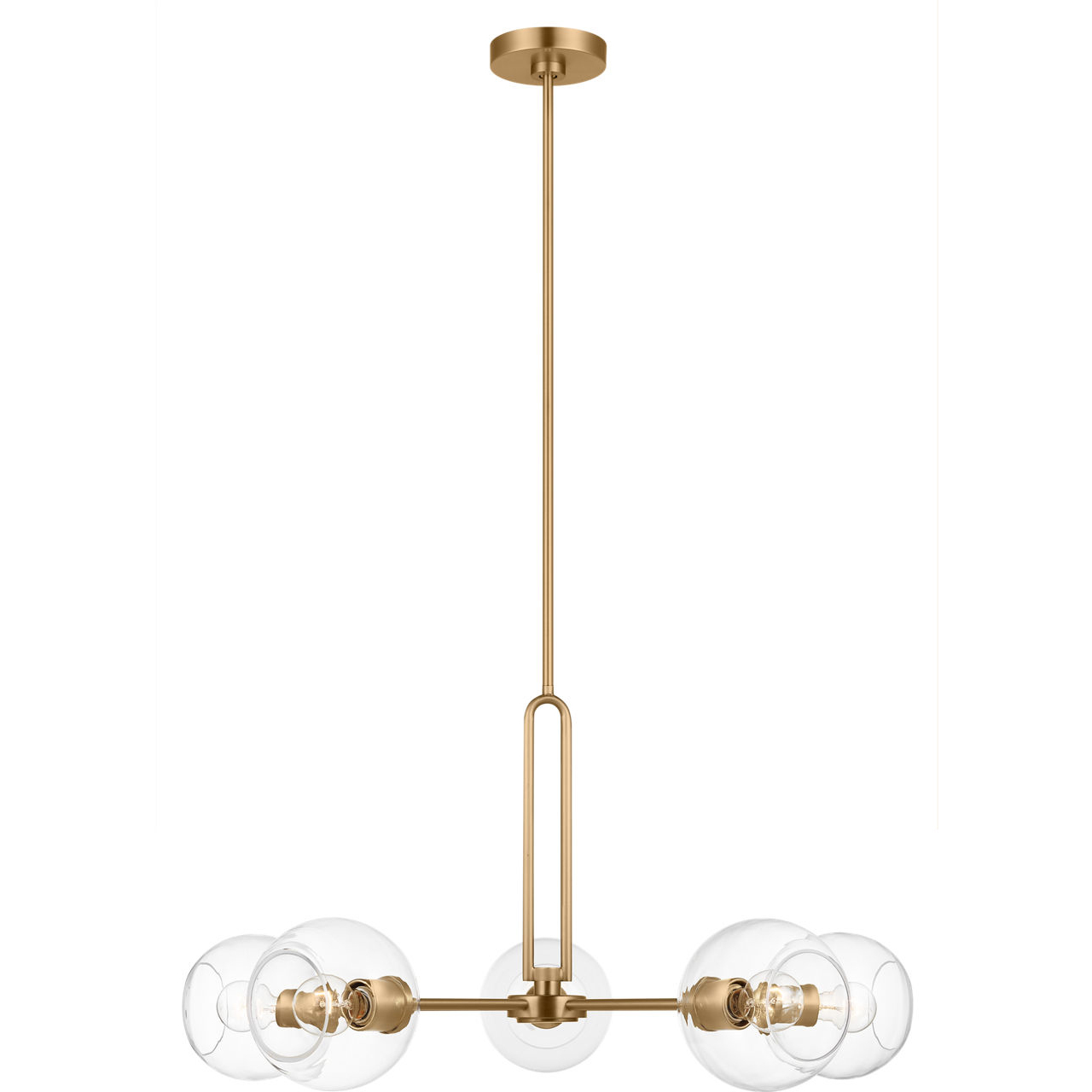 Codyn 5 Light 34 inch Satin Brass Chandelier Ceiling Light