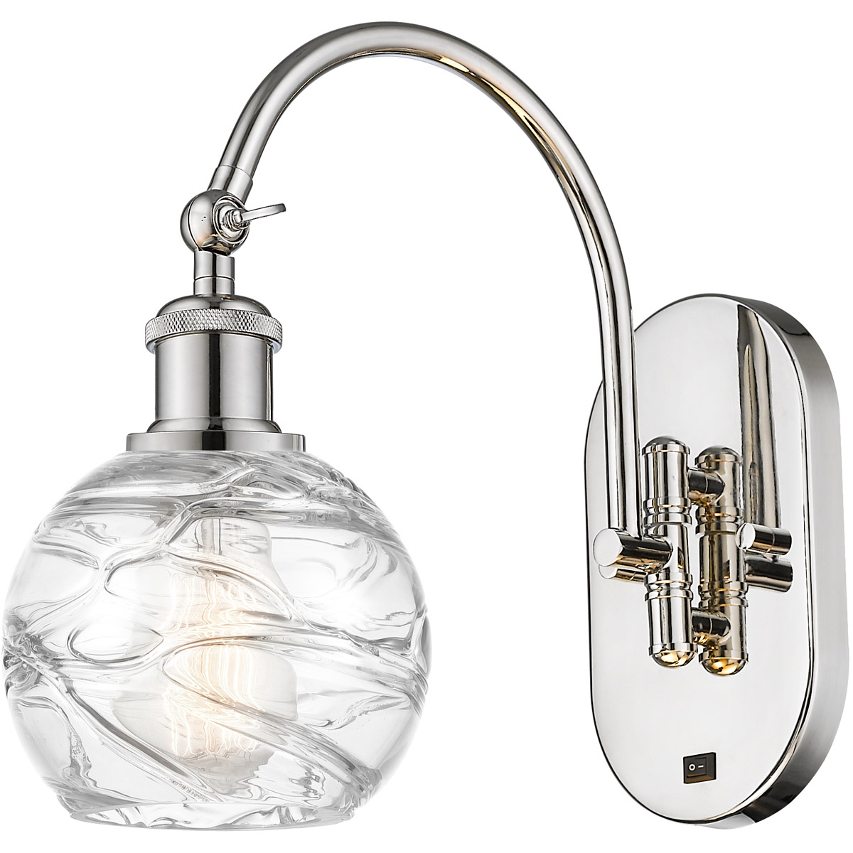 Ballston Athens Deco Swirl LED 6 inch Polished Nickel Sconce Wall Light