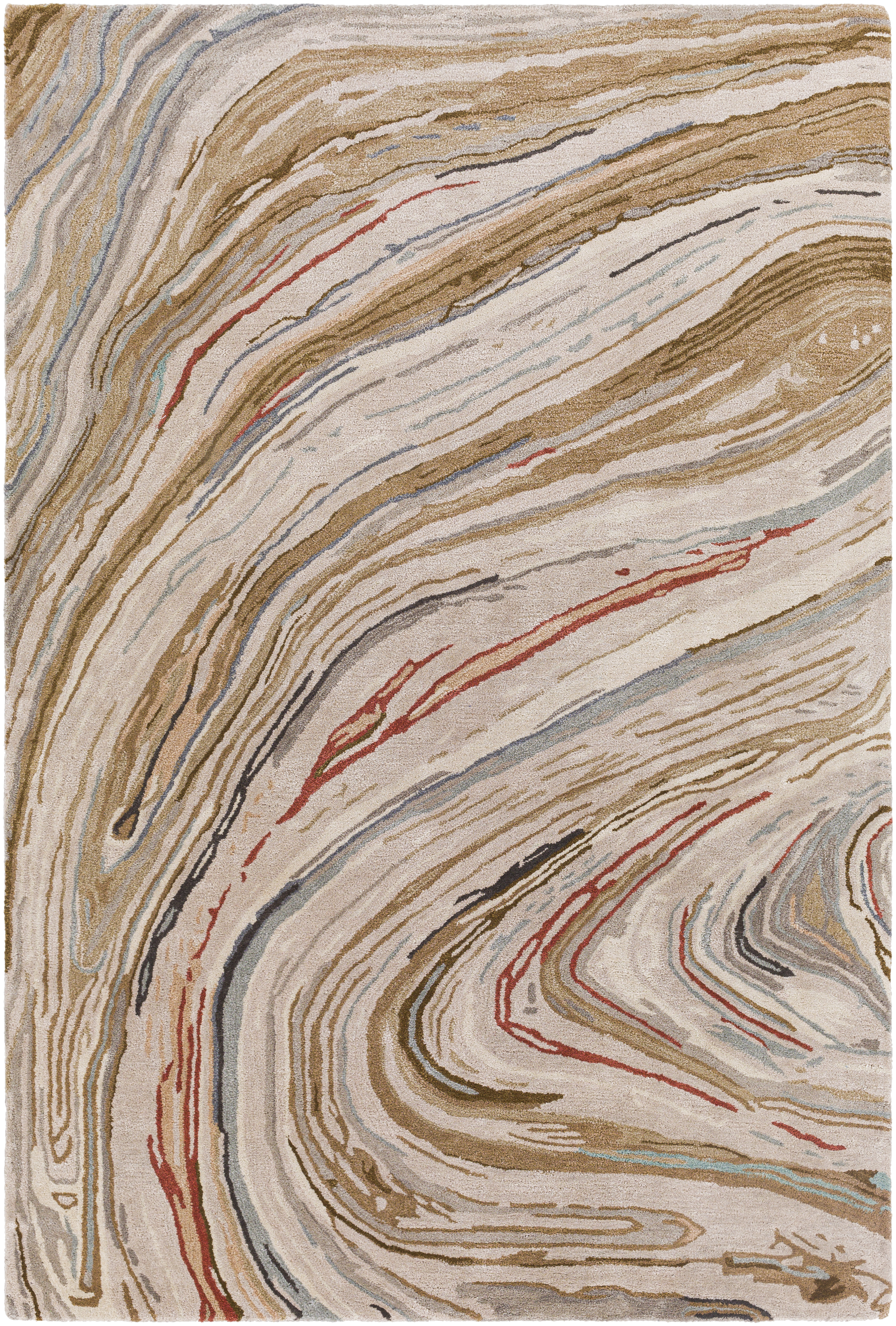 Kavita 36 X 24 inch Dark Brown Rug in 2 x 3, Rectangle