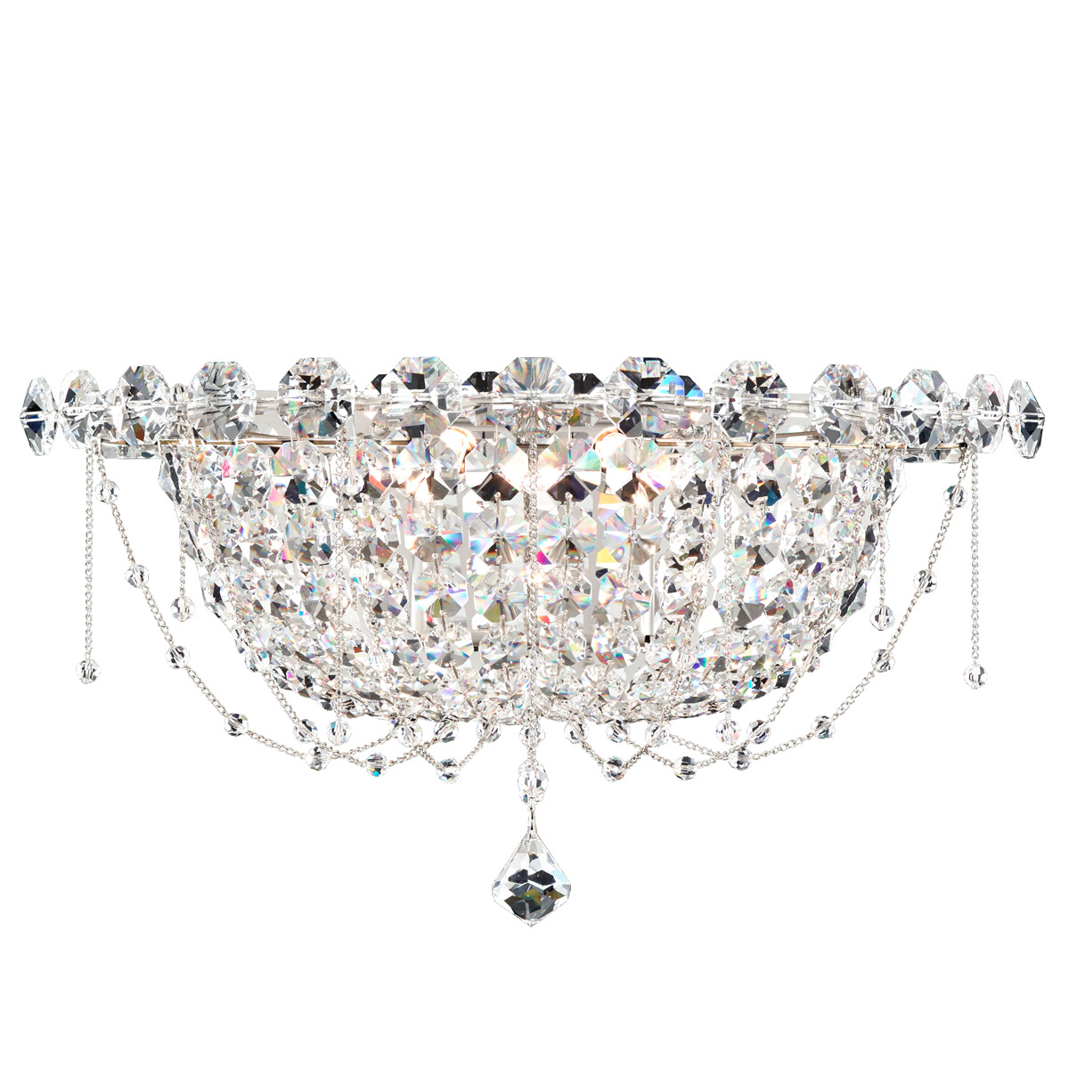 Chrysalita 2 Light 7 inch Polished Stainless Steel Wall Sconce Wall Light in Radiance
