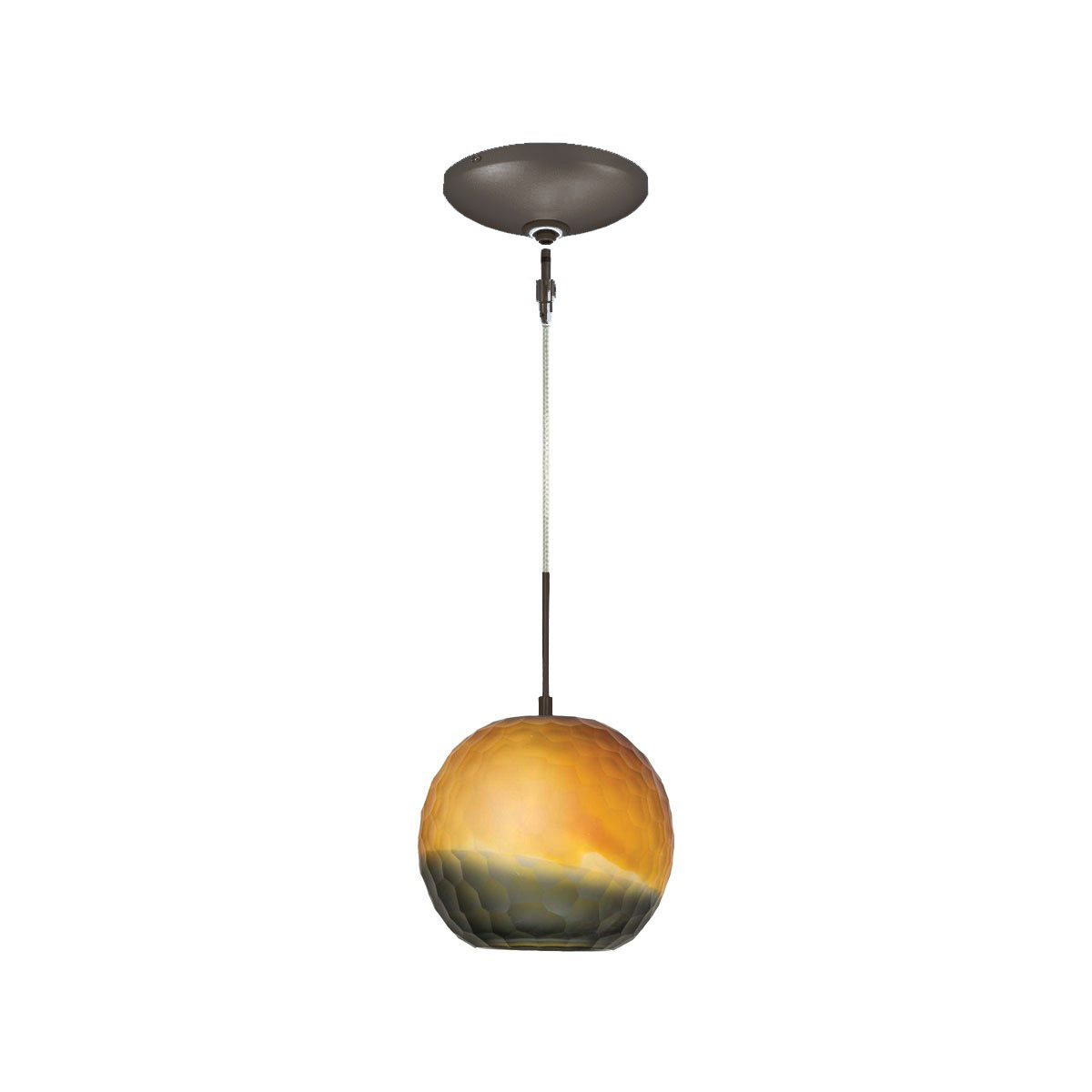 Envisage VI 1 Light 8 inch Bronze Mini Pendant Ceiling Light in Chiseled Bronze Smoke