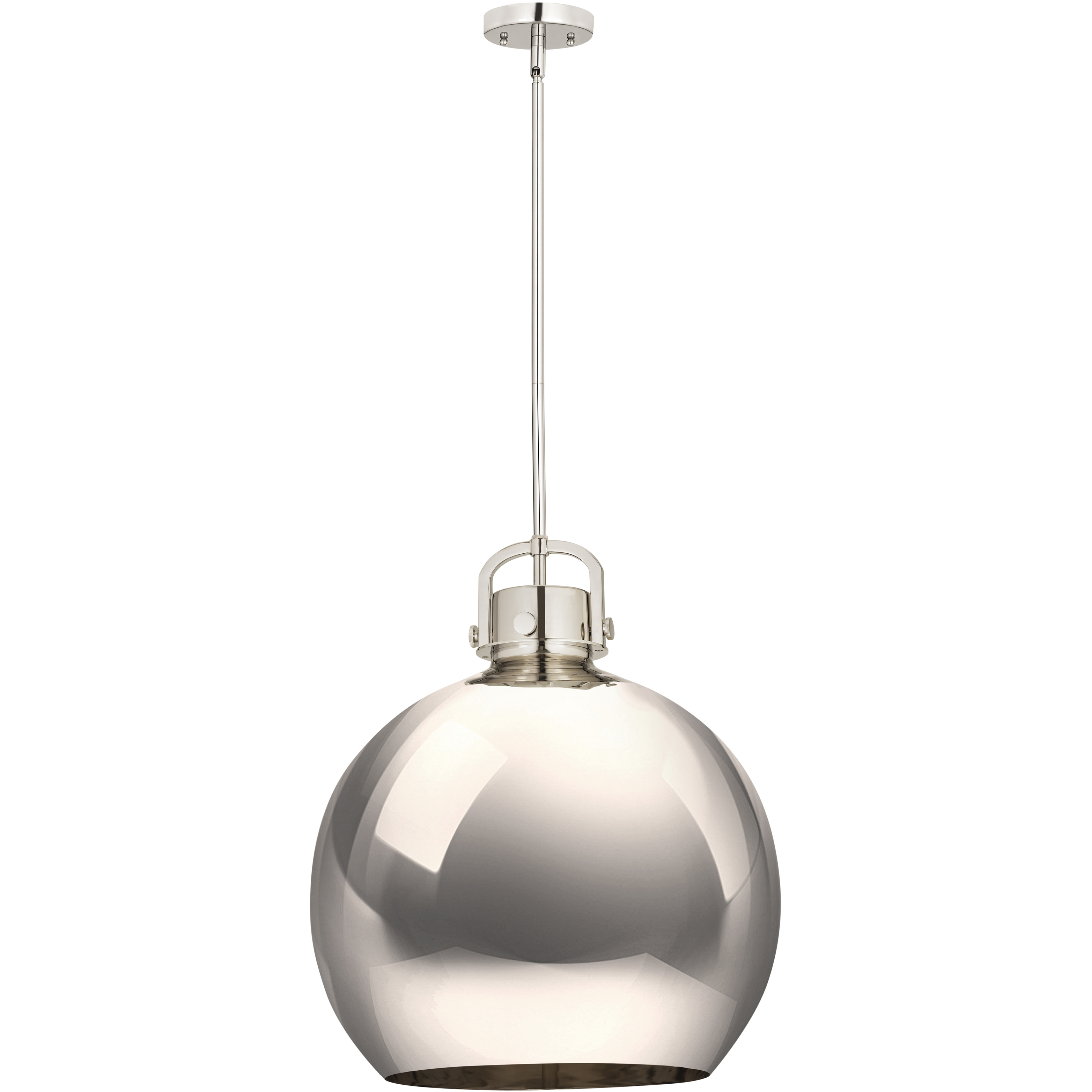Newton Sphere 1 Light 18 inch Polished Nickel Pendant Ceiling Light