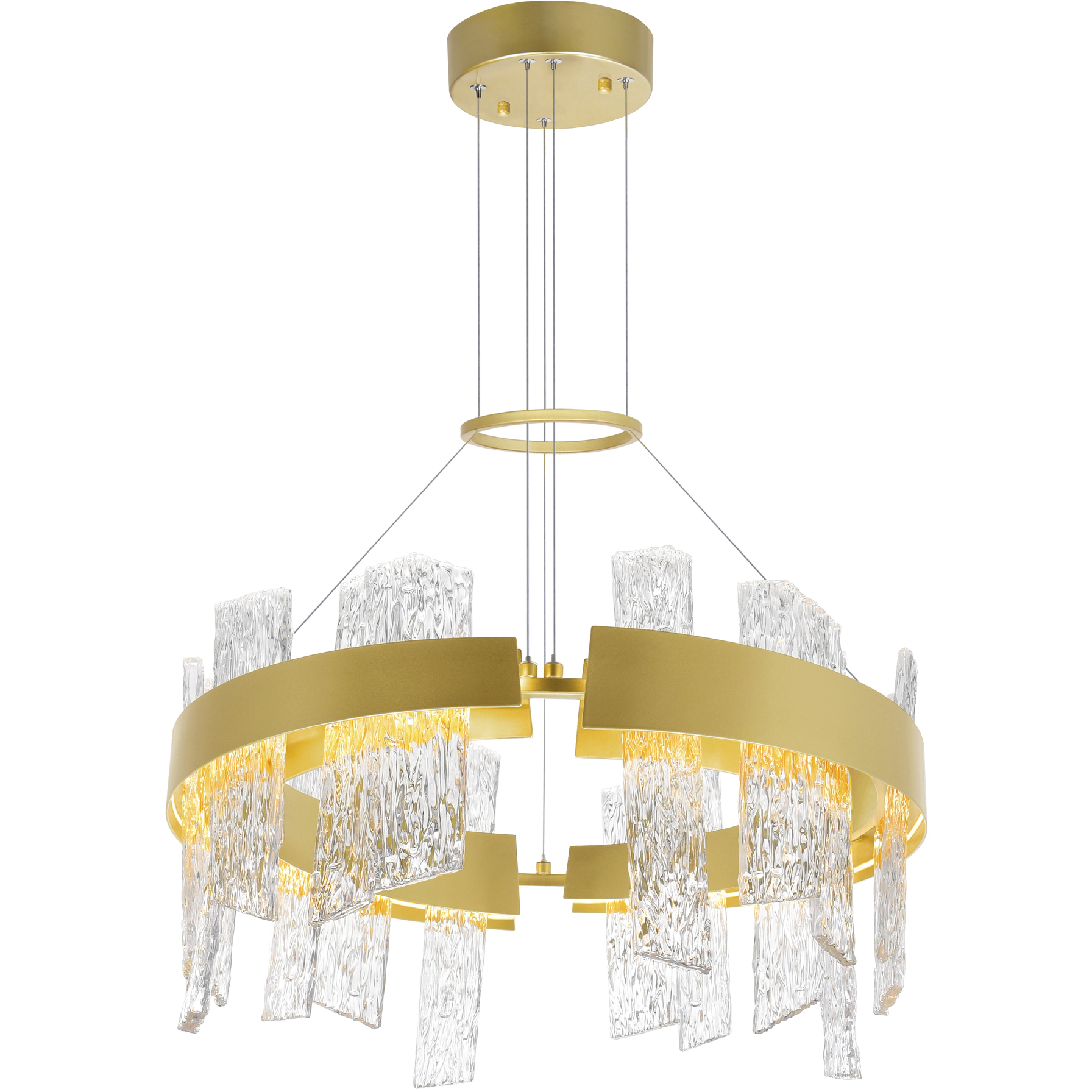 Guadiana LED 24 inch Satin Gold Chandelier Ceiling Light