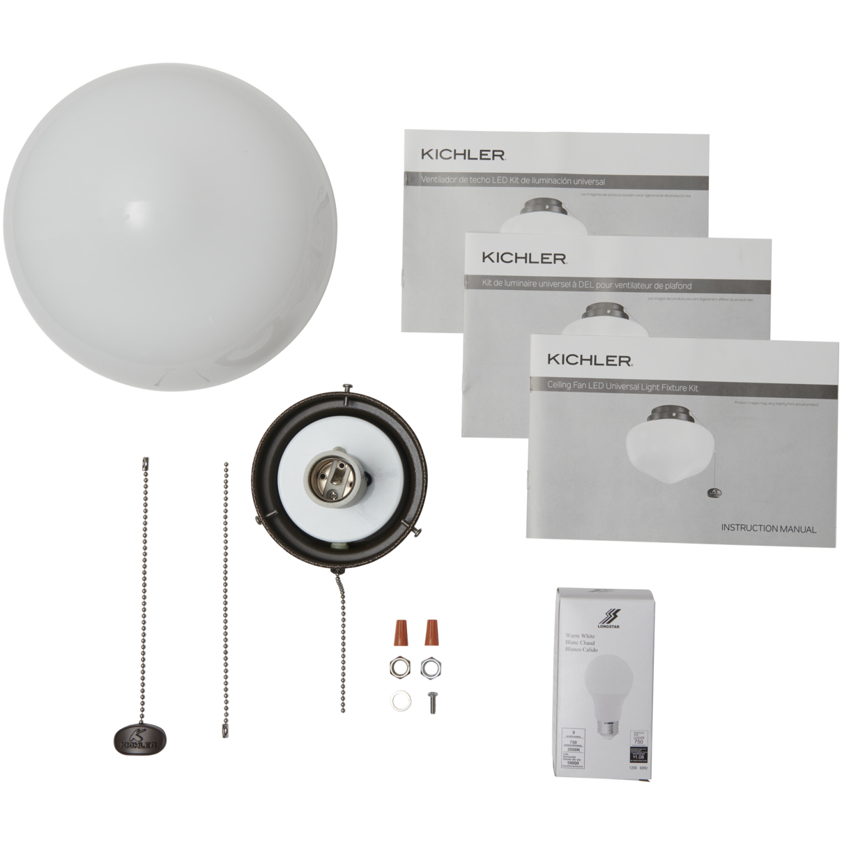 Accessory LED LED Integrated Weathered Copper Powder Coat Fan Light Kits