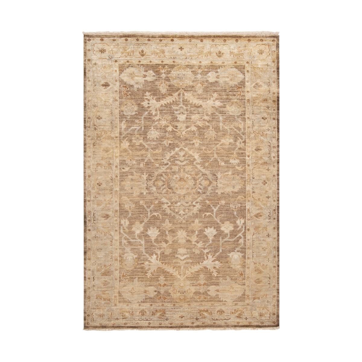 Hillcrest 102 X 66 inch Cream/Taupe/Dark Brown/Khaki/Tan/Wheat/Camel/Moss Rugs, Wool
